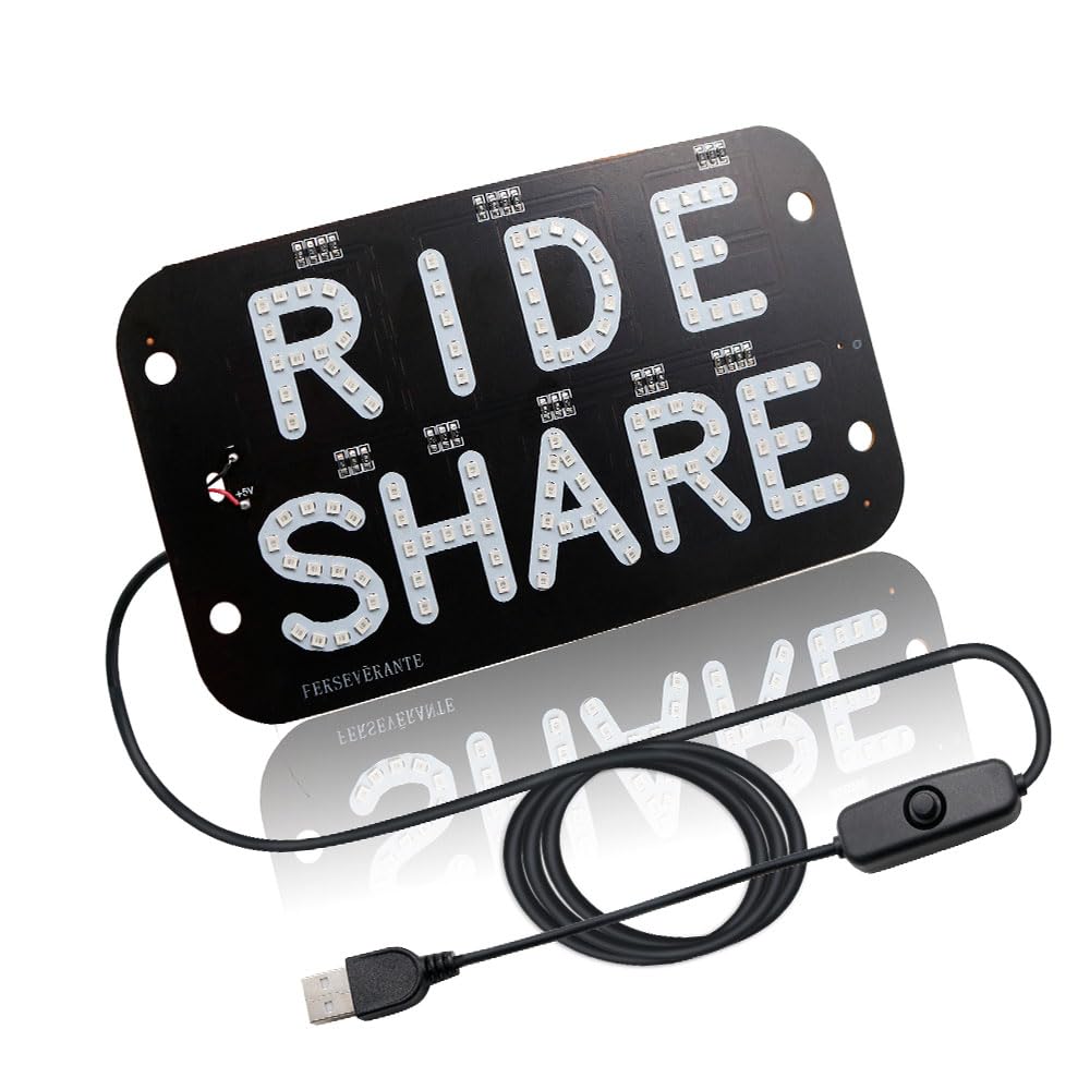 NSKANQI Rideshare LED Light for Car | Taxi Sign | Rideshare Accessories USB Cable/Vehicle Accessories |Taxi Light Car Signs (Rid