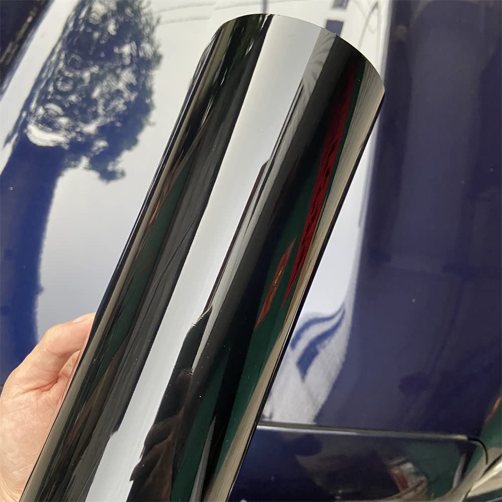 Lzlrun Ultra Gloss Premium Vinyl Car Wrap Film Piano Black (Black, 1.65Ft X 5Ft)