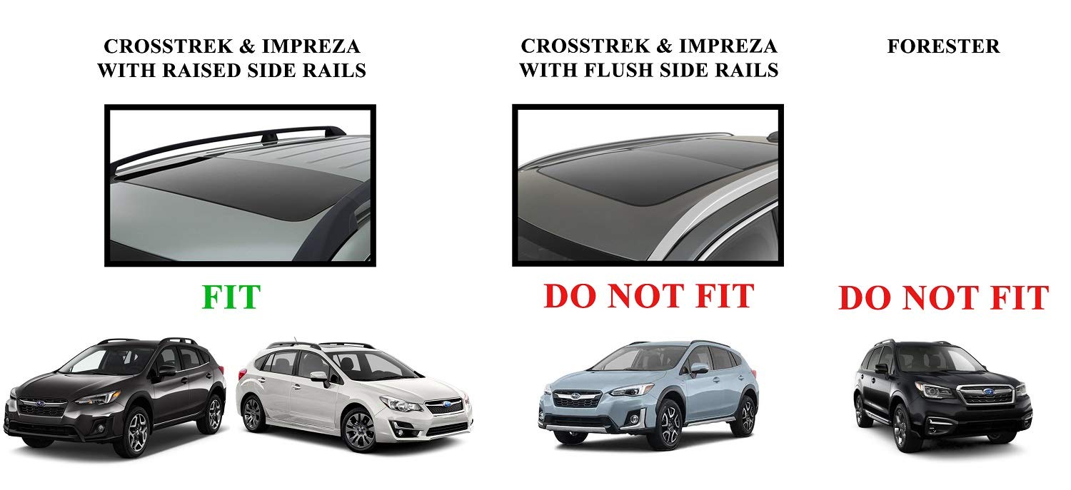 Brightlines Aero Crossbars Roof Racks Replacement For 2018 2019 2020 2021 2022 2023 Subaru Crosstrek & 2017-2023 Impreza