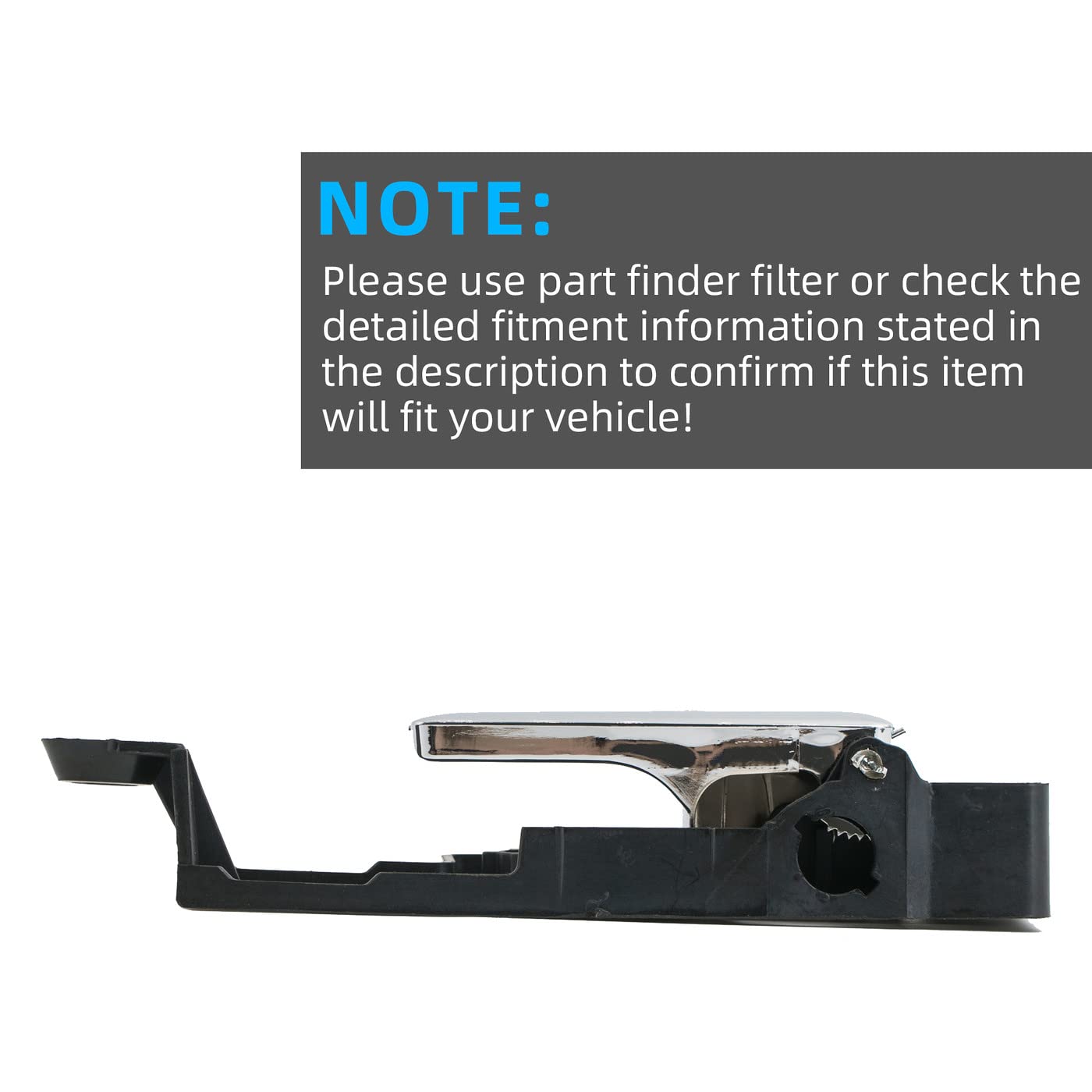 Deal Auto Electric Parts New 2Pcs Front Passenger+Driver Black Base Chrome Lever Interior Door Handle Replacement Kit Compatible With 06-12 Fusion 06-11 Milan 06 Zephyr 07-12 Mkz