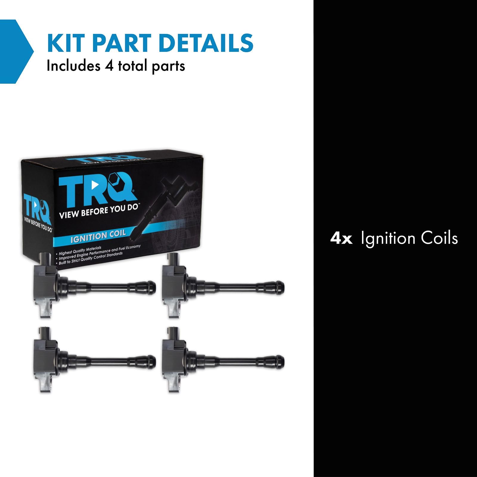 Trq Ignition Coil Set Compatible With 2018-2021 Nissan Kicks 2020-2021 Versa