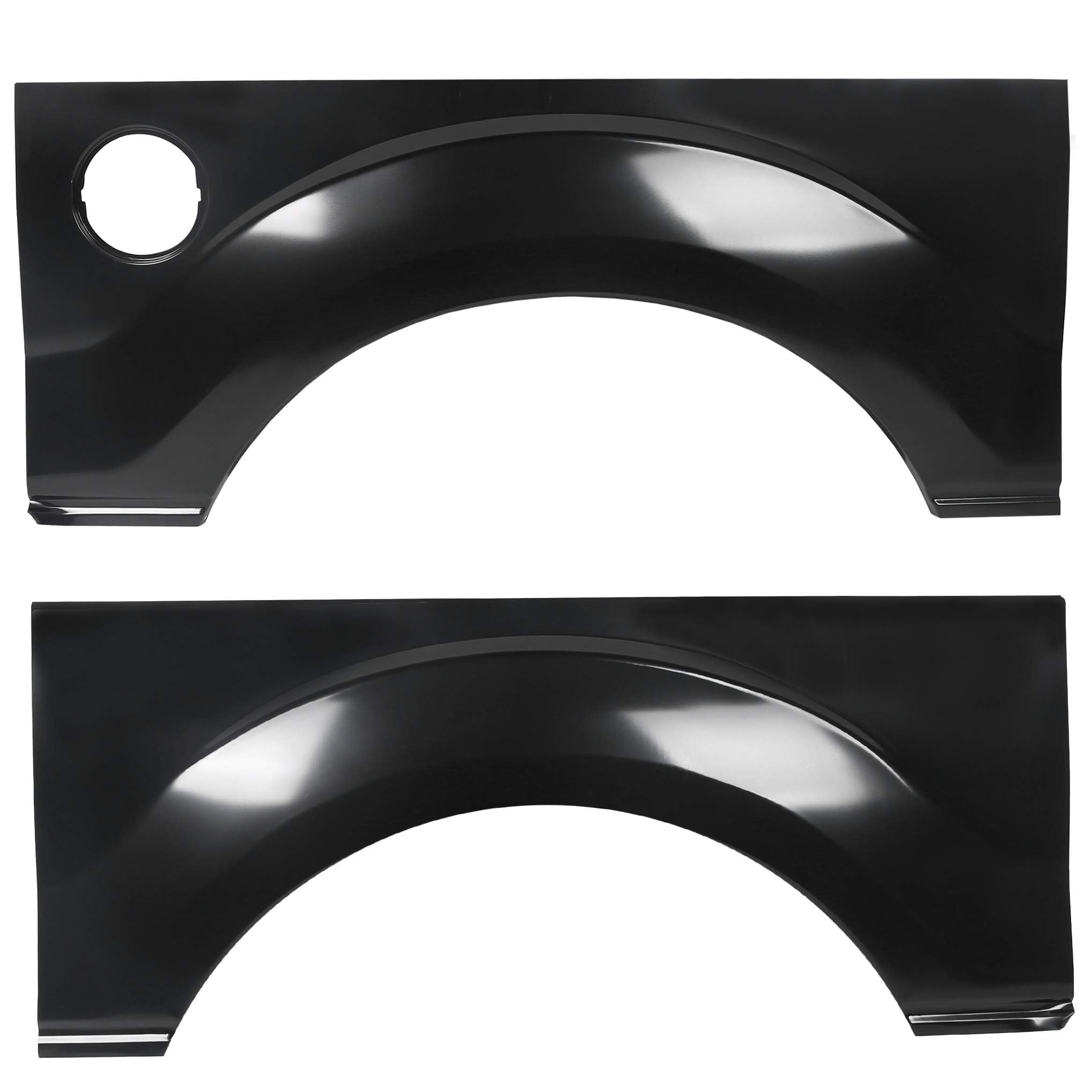 HECASA Bed Wheel Arch Rust Repair Panel for 2009-2014 Ford F-150, Steel, Black, Model MO-192, Rear Upper Quarter Patch, Driver & Passenger Side