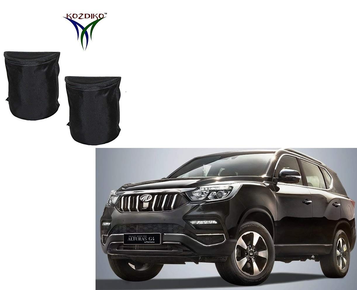 KOZDIKO Semi Cylindrical Car Dustbin Set of 2 Pcs for Mahindra Alturas G4