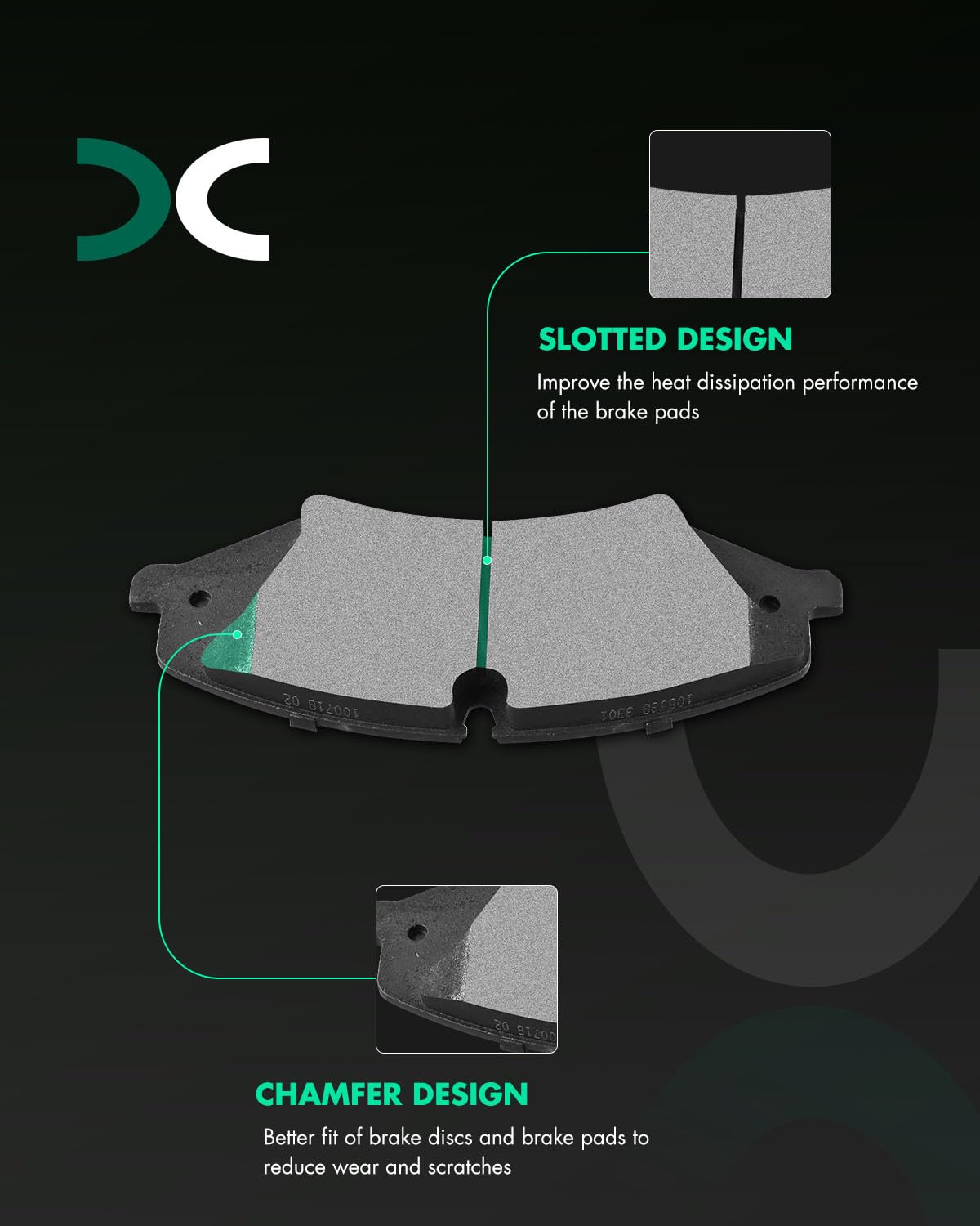 Scitoo D1479 Semi-Metal Brake Pads Kits Front Fit For Land Rover Discovery 17,For Land Rover Lr4 10-16,For Land Rover Range Rove