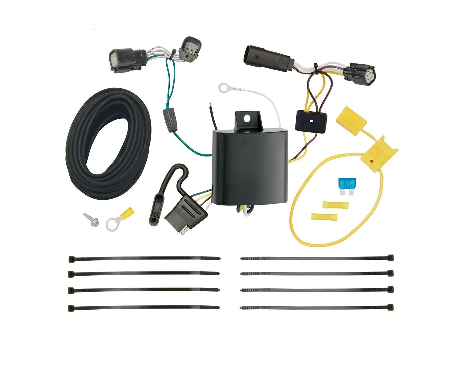 Tekonsha T-One T-Connector Harness, 4-Way Flat, Compatible with Select Ford Edge