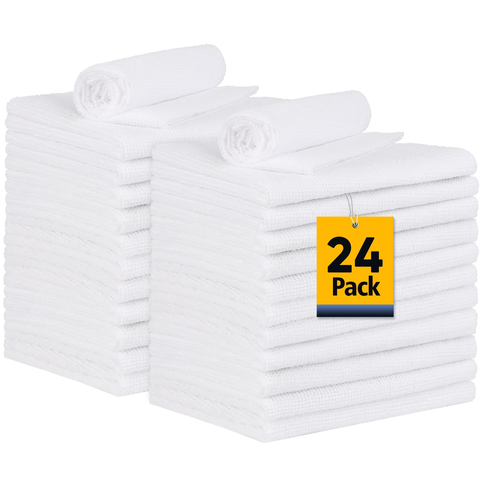 Unimade Microfiber Cleaning Cloths, 24 Pack Microfiber Towels For Cars Bulk Shop Towels Absorbent Car Cleaning Rags For Automoti