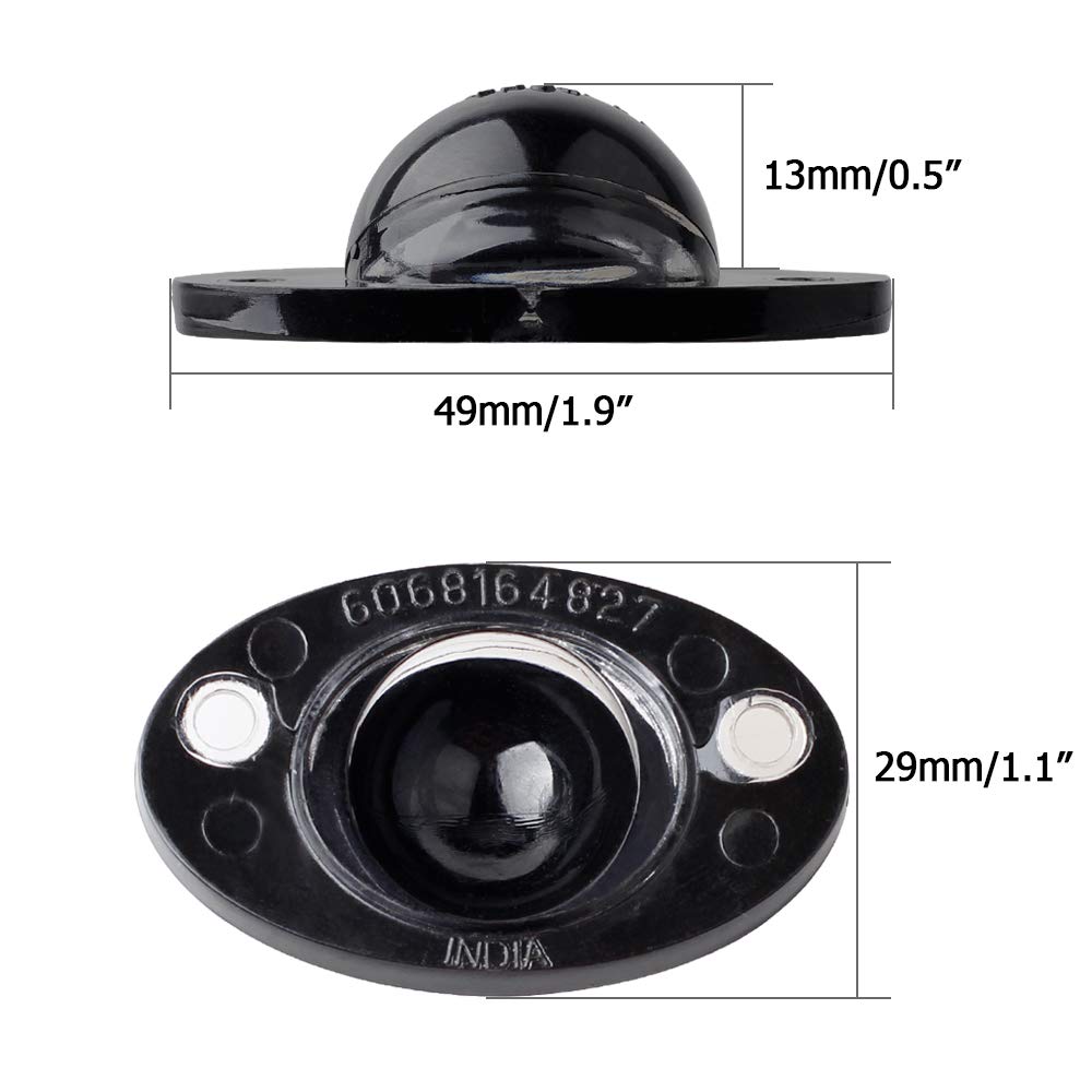 HERCOO License Plate Lights for 1994-2002 Dodge Ram, Black Housing, Pack of 2, Model 4332994717, Aftermarket Replacement
