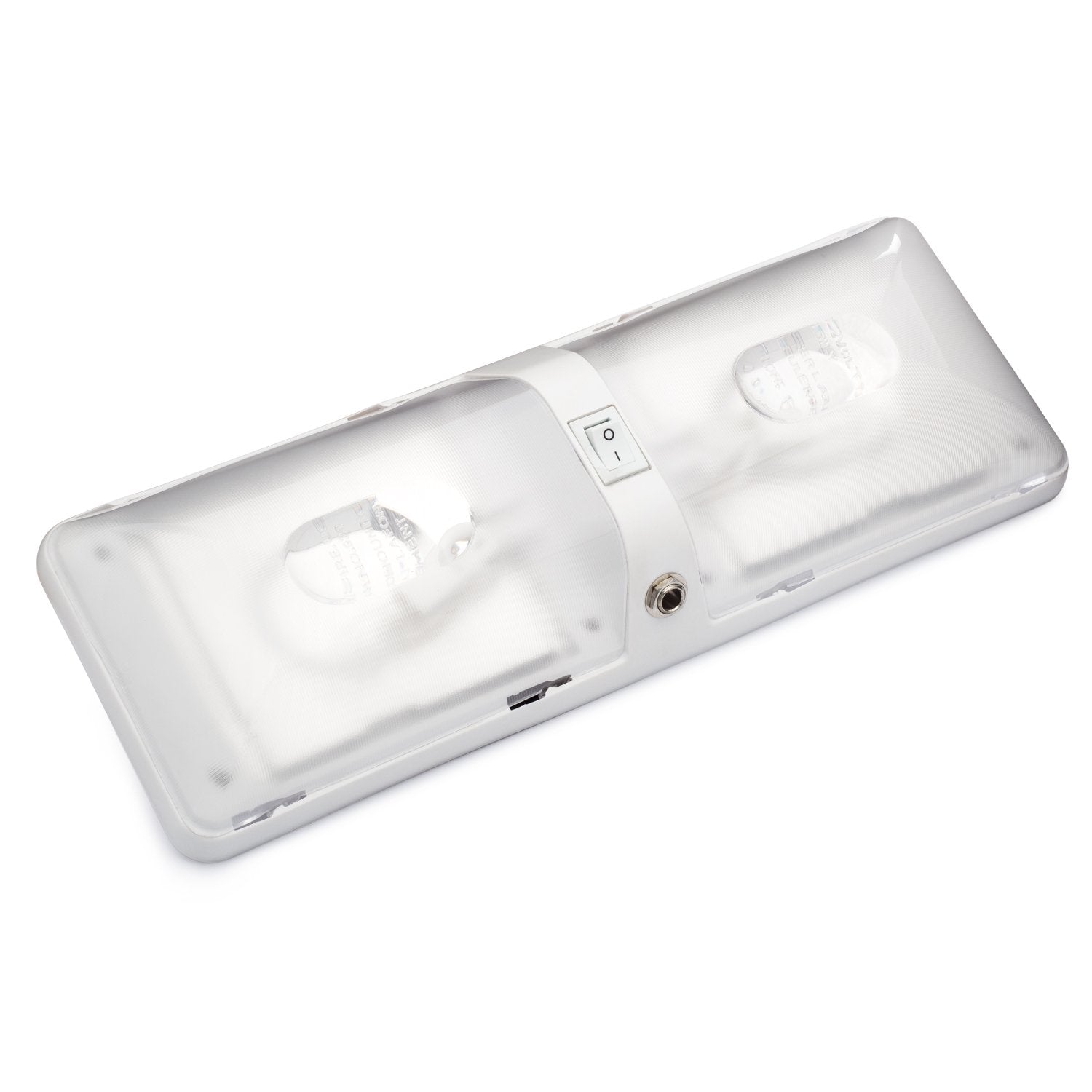 Lumitronics RV Euro-Style Interior Ceiling Dome Light (Double with Jack)