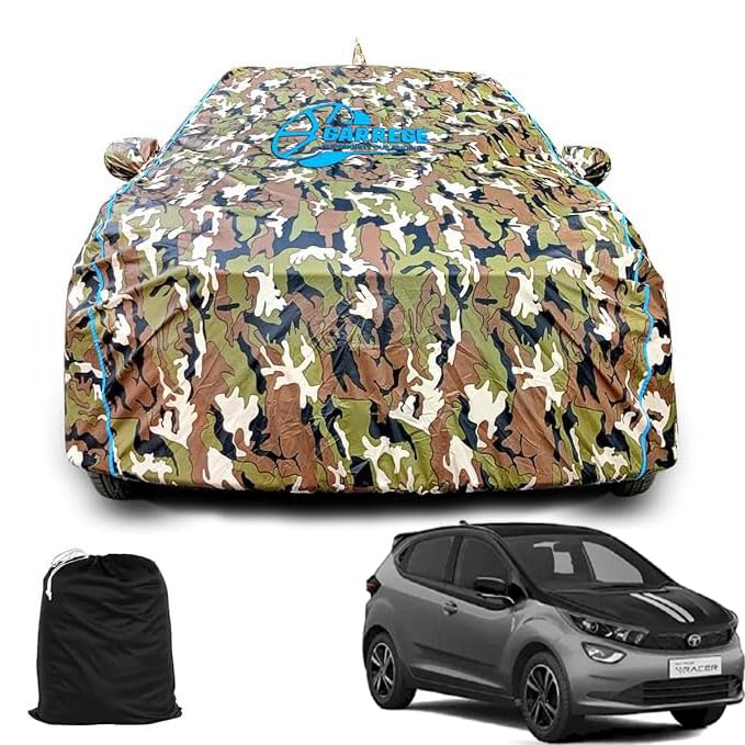 Garrege Tata Altroz Back Antenna Car Body Cover Waterproof With Mirror Pockets And Soft Cotton Lining (Full Bottom Elastic Tripl