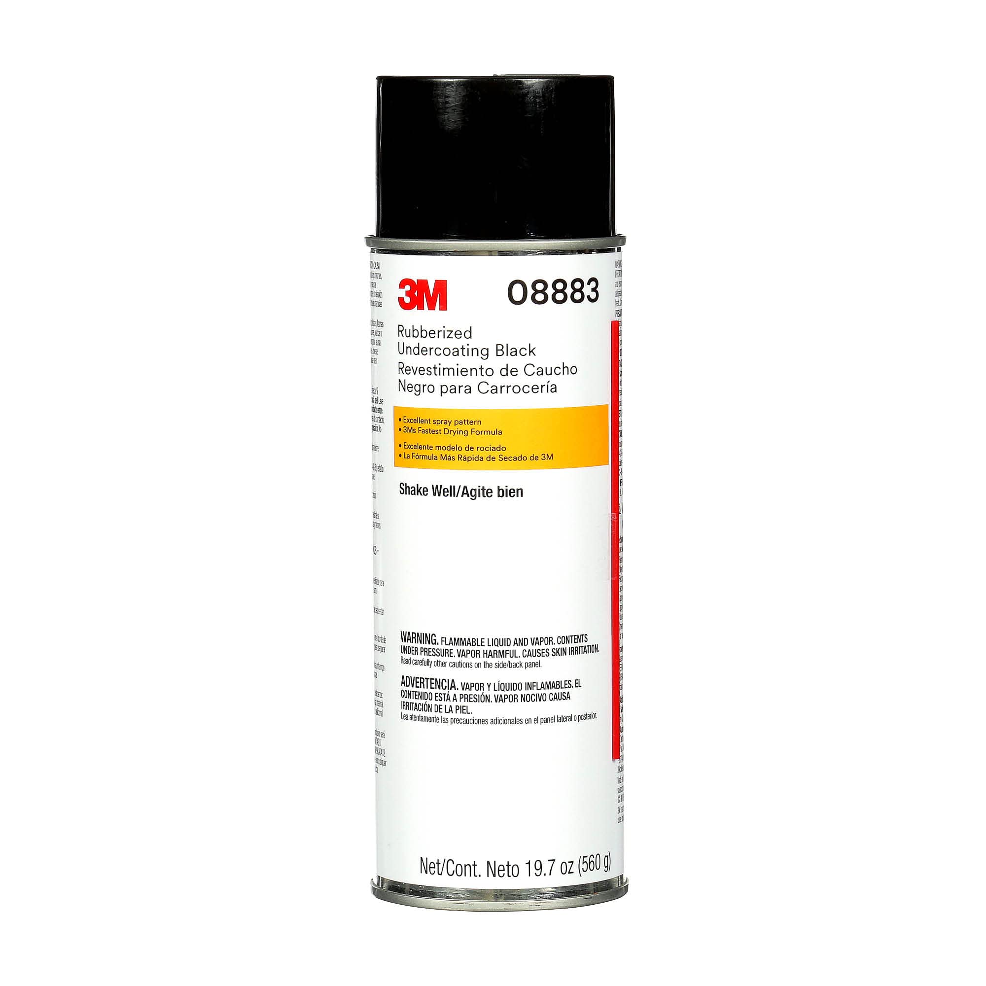 3M Rubberized Undercoating Aerosol Spray, 08883, 19.7 oz, Textured Finish, Anti-Corrosive, Multi-Purpose for Automotive Cars, Tr