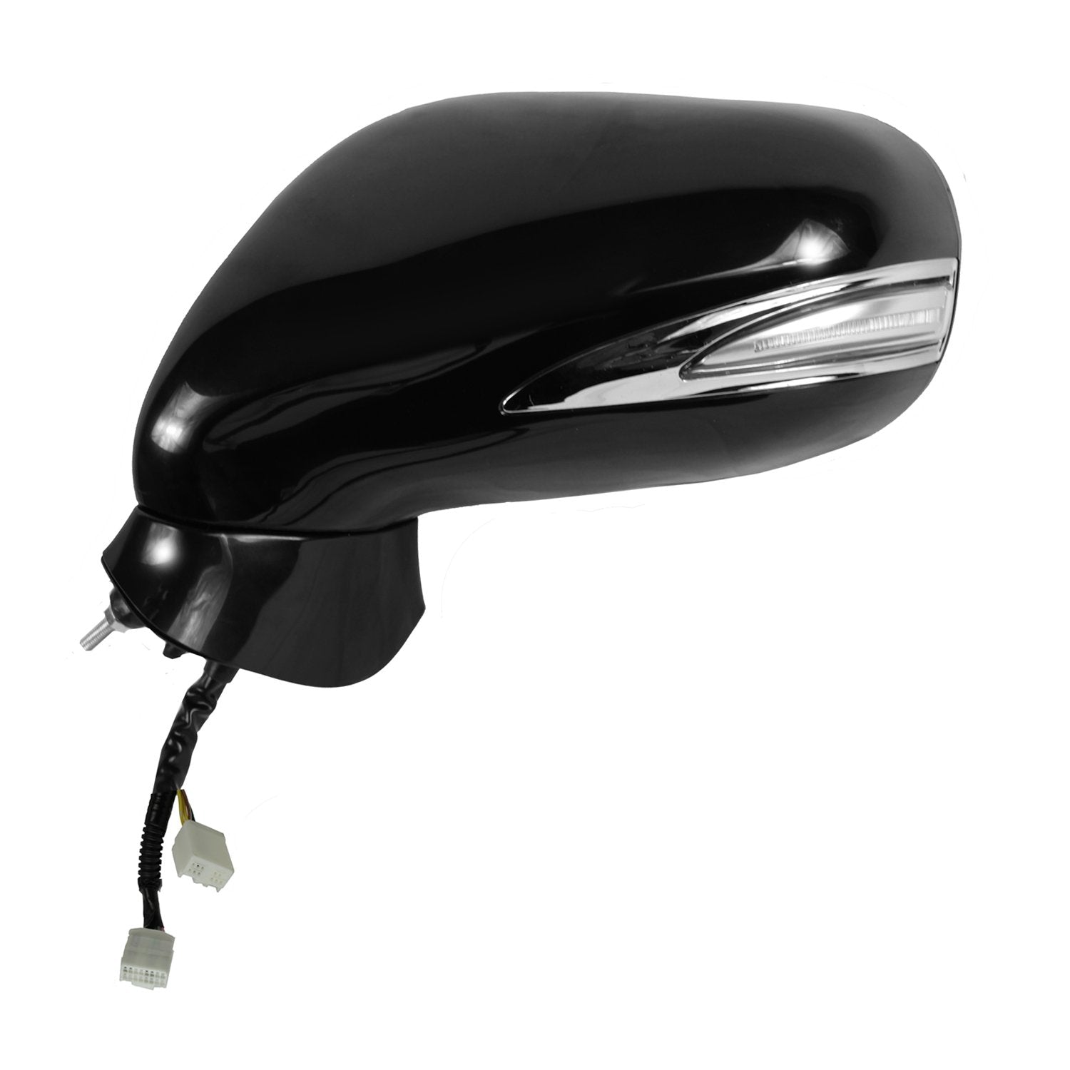 Fit System Driver Side Mirror for Lexus IS250 Sedan, IS350 Sedan, Black w/PTM Cover, w/Turn Signal, Memory, Puddle lamp, w/Luxur