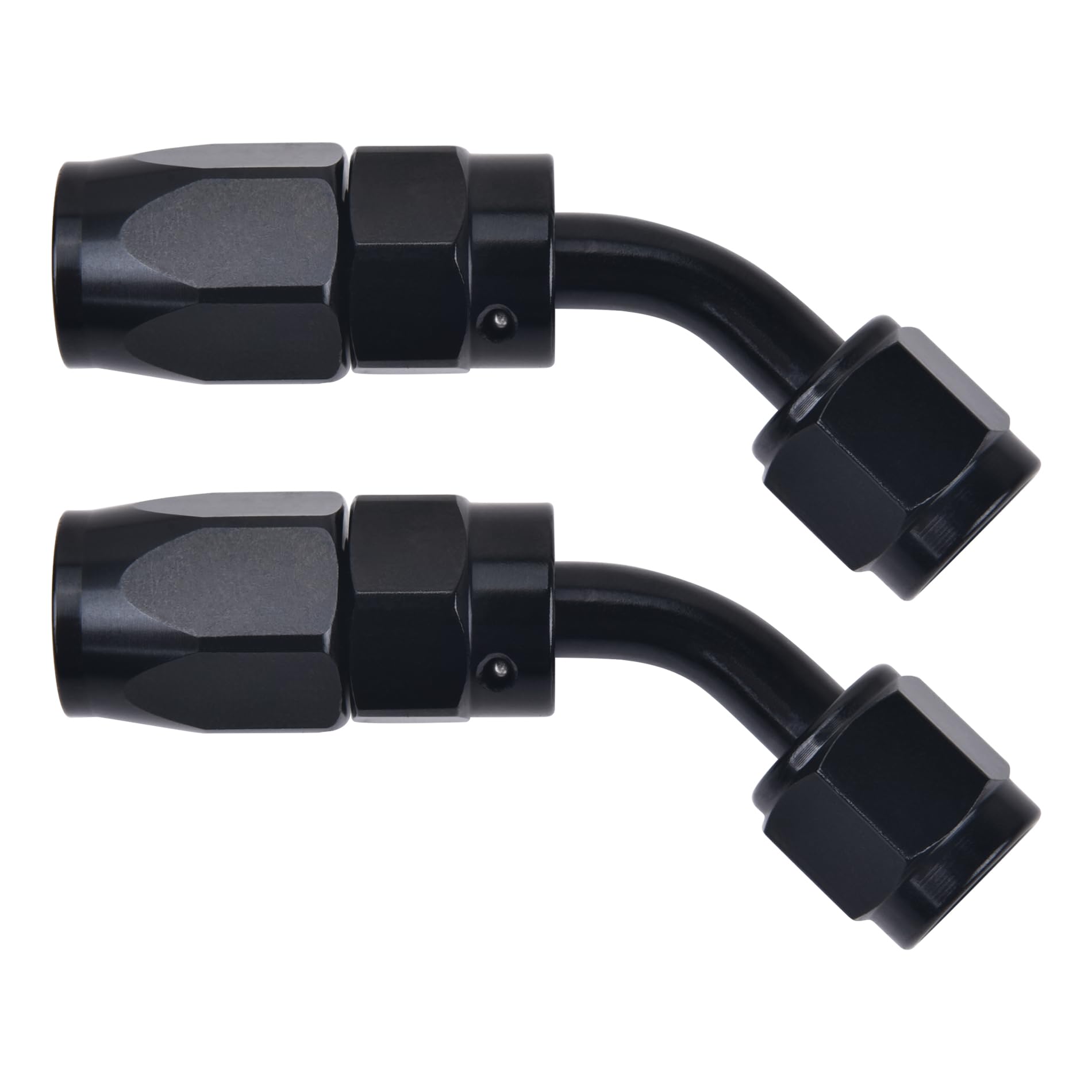Evil Energy 12An Hose End Fitting 45 Degree Swivel For Cpe Braided Hose Black 2Pcs