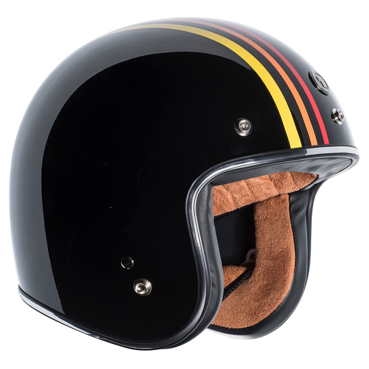 Torc T50 Route 66 Open Face Helmet With 1978'' Graphic (Gloss Black, Small)