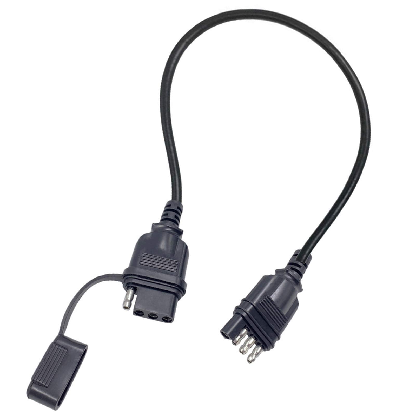 CARROFIX Vehicle to Trailer 4 Way Flat Extension with 32-Inch Jacketed Cable Wire 4 Pin Trailer Wiring Connector