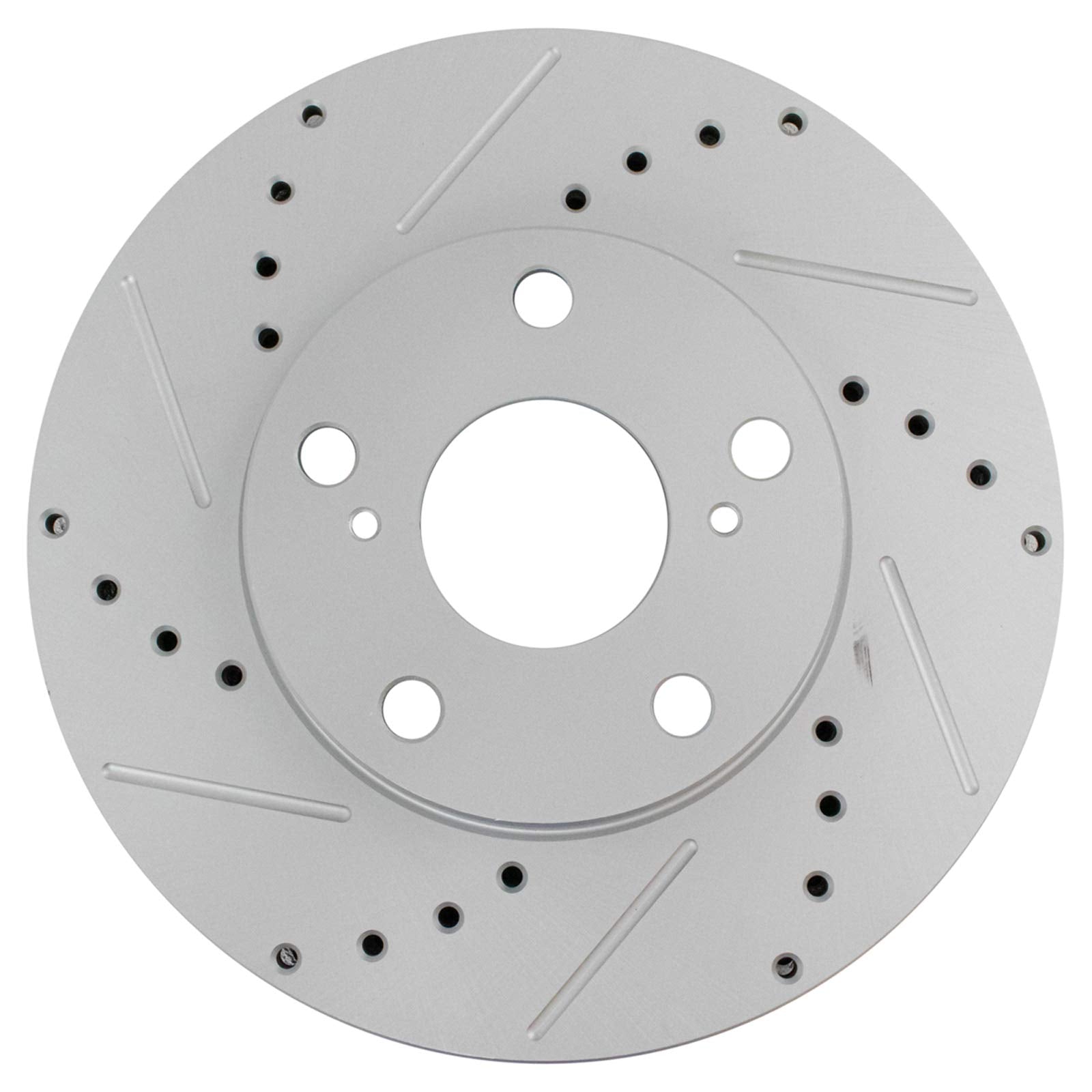 Trq Front Performance Brake Rotors Set Premium G-Coated Cross Drilled & Slotted Compatible With 1992-2001 Lexus Es300 1995-2004