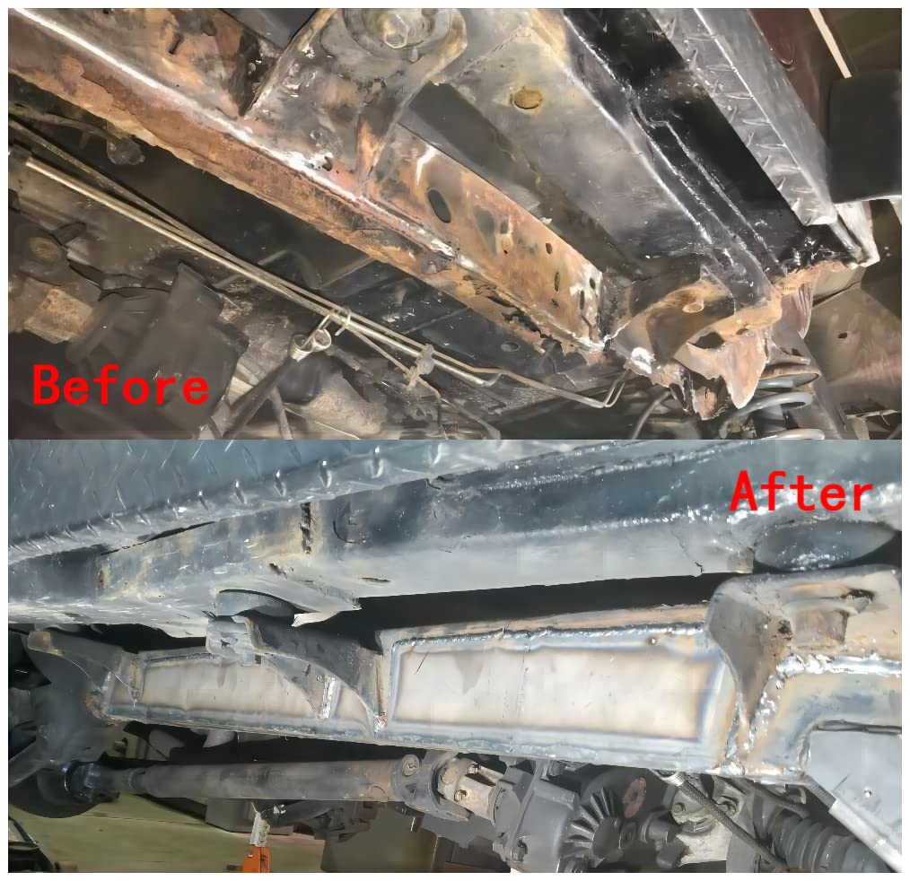 KUAFU Center Skid Plate Rust Repair Frame for 1997-2002 Jeep Wrangler TJ, Metallic Steel, Model BL904, Medium Size, Includes Bolts