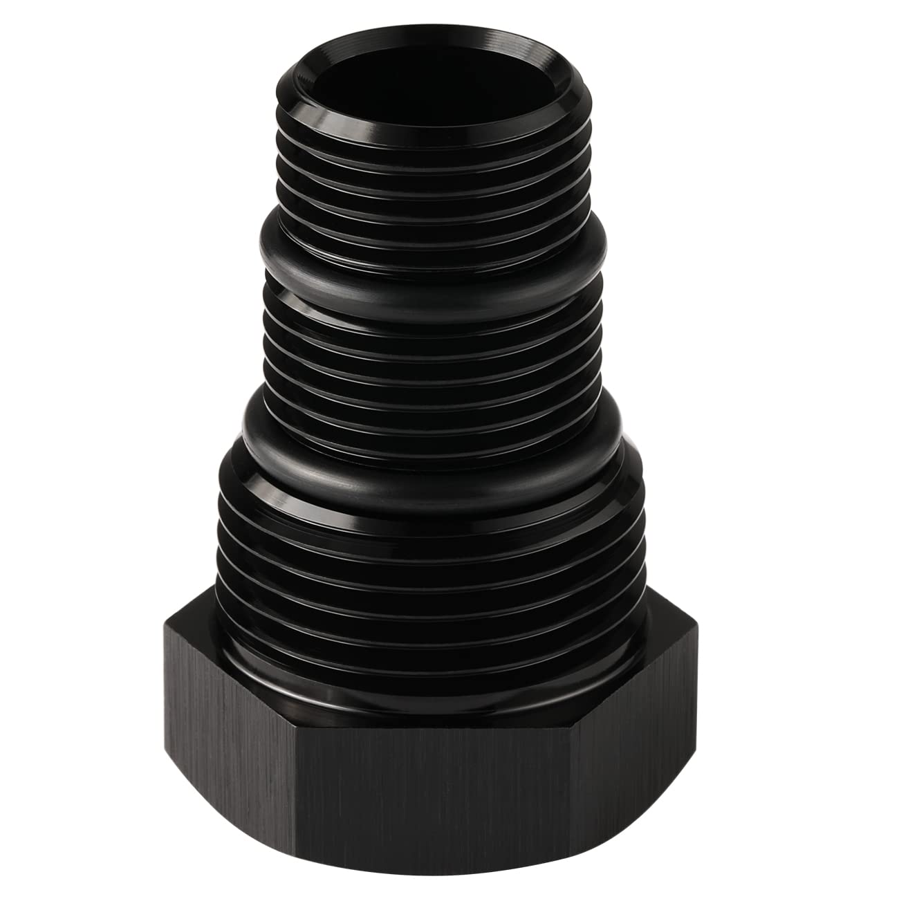Podavelle 5/8-24 Female to 3/4-16 13/16-16 3/4 NPT Male Hose Adapter Reducer Fitting Connector Aluminum Black