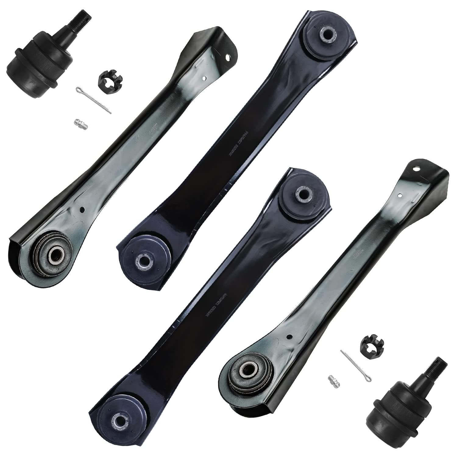 Detroit Axle - 6pc Front End Control Arms Kit for Jeep 1991-1999 Cherokee, 1991-1992 Comanche, 4 Upper & Lower Control Arms 2 Up