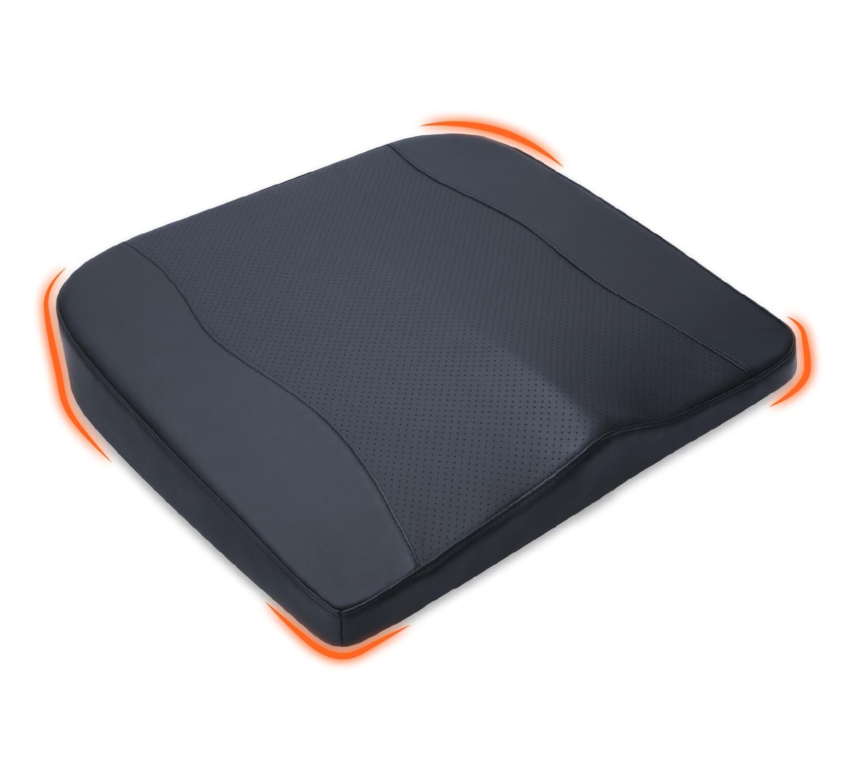 Kingphenix Premium Car Seat Cushion, Memory Foam Driver Seat Cushion To Improve Driving View- Coccyx & Lower Back Pain Relief - 
