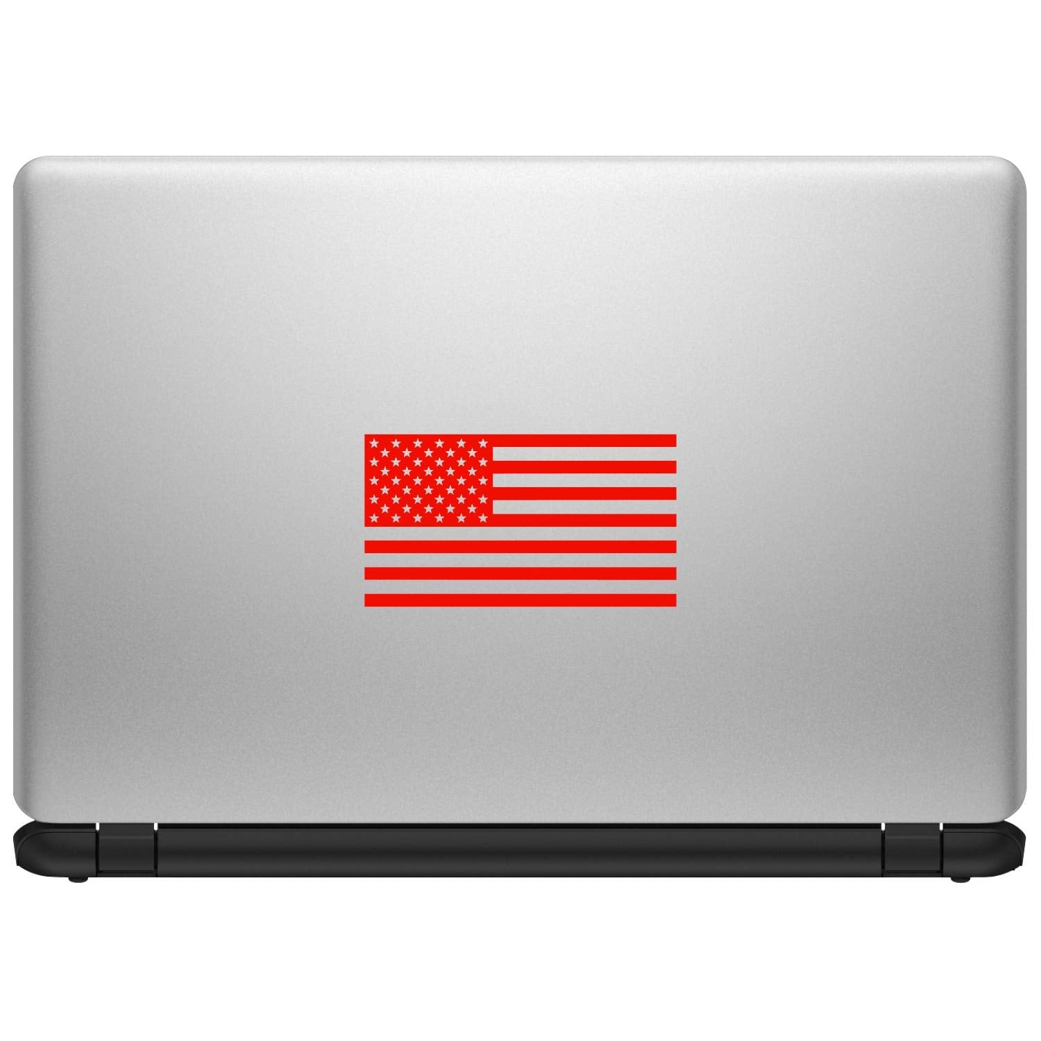 Hill Country Vinyl American Flag Decal Sticker - 18in x 10in, Matte Red, Vinyl for Laptop, Car, Truck, Window, Bumper