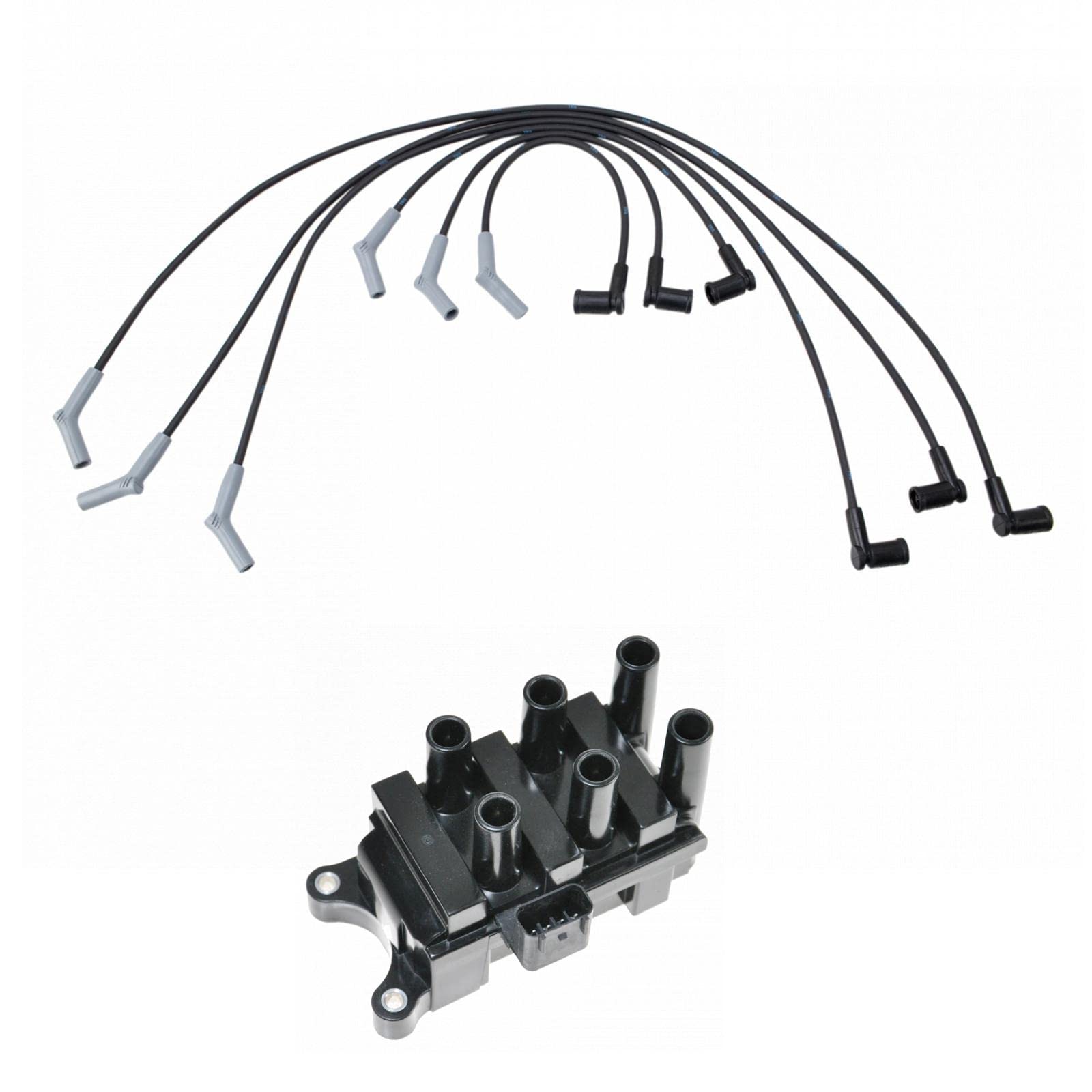 TRQ Ignition Coil Pack & Spark Plug Wire Set for Explorer Mountaineer 4.0L