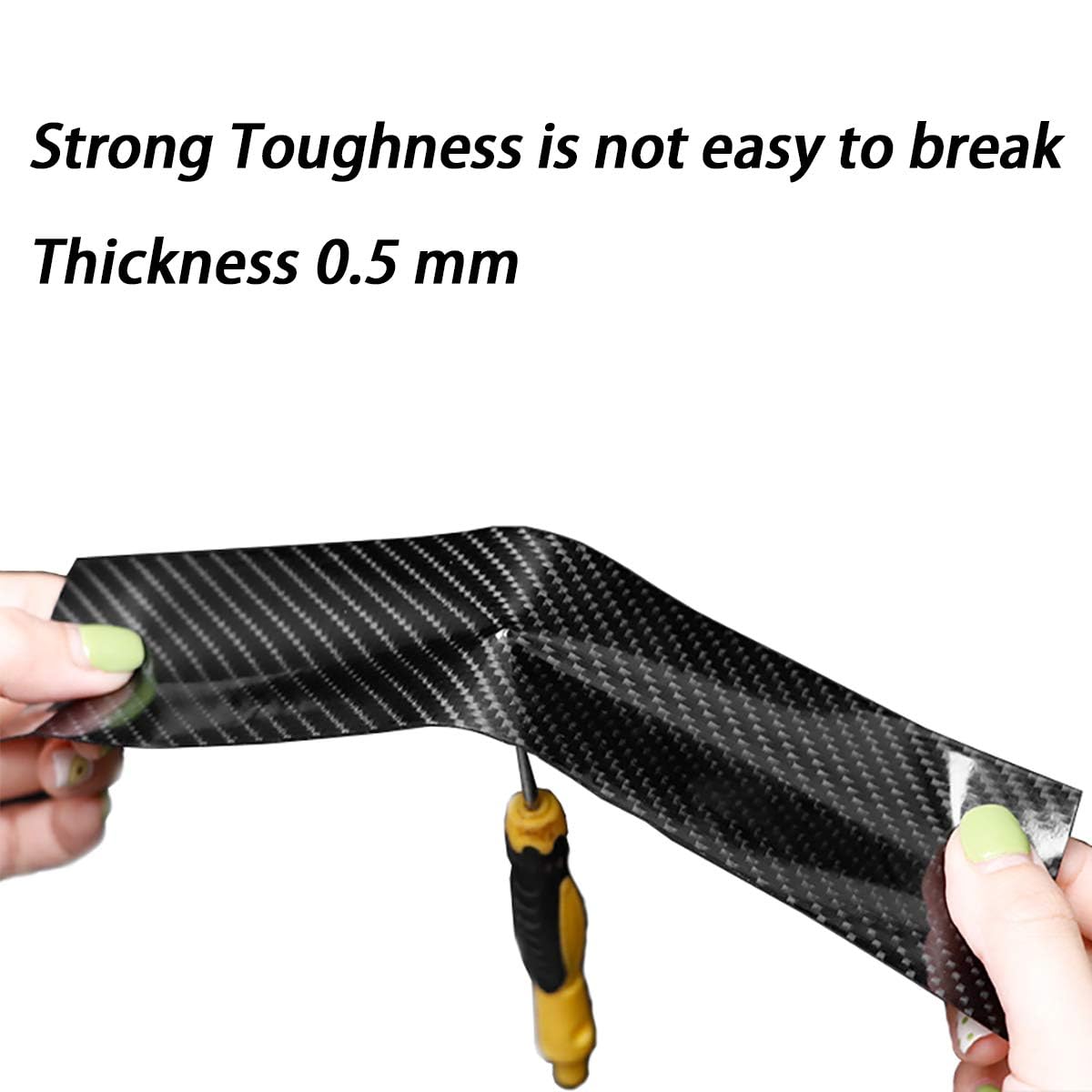 Dgsl Car Door Edge Guards Door Sill Protector, 42In X 16.4Ft+2.7In X 33Ft+4In X 16.4Ft 5D Carbon Fiber Car Wrap Film, Vinyl Auto
