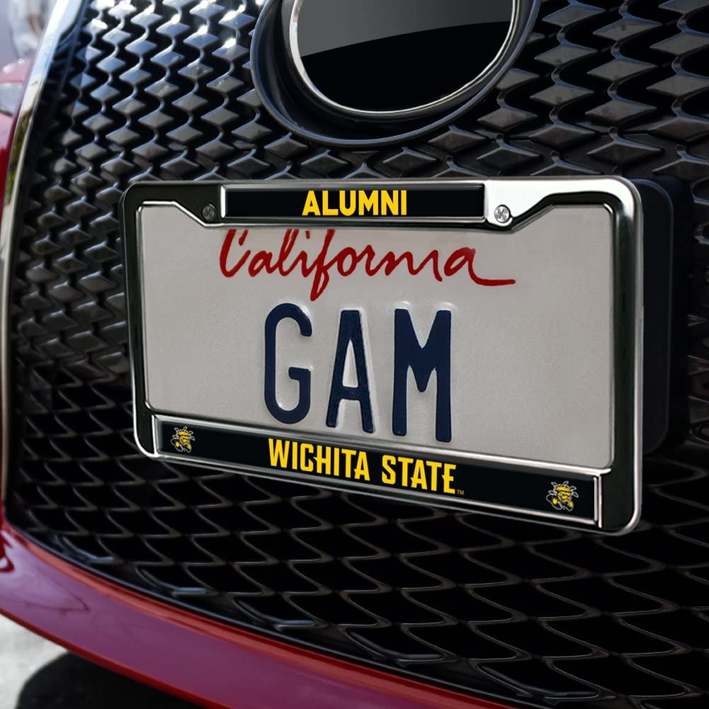 Wichita State University Alumni Design Full Size Standard License Plate Metal Frame
