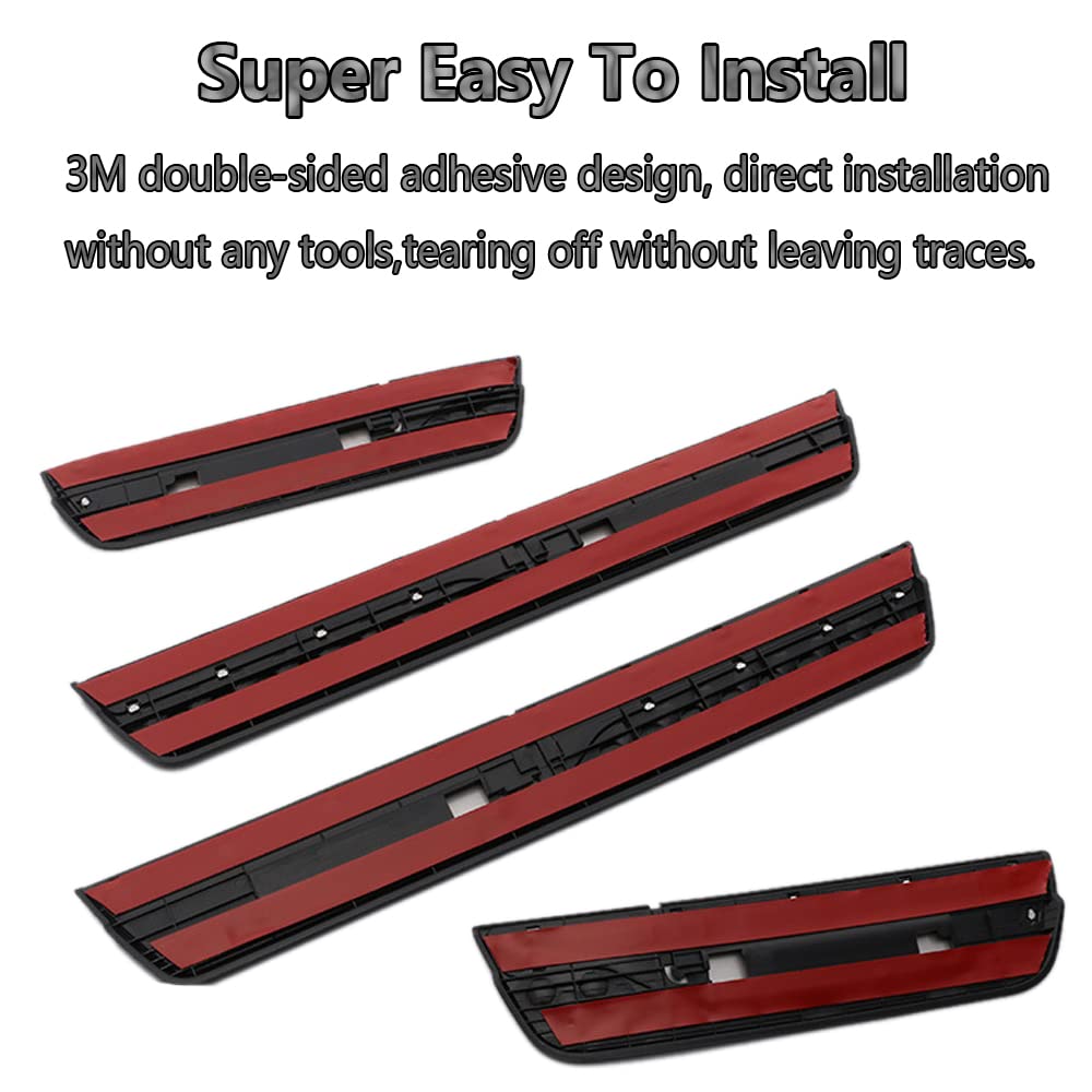 Cebat 4Pcs Stainless Steel Car Door Sill Scuff Plate Guard Sills For Crv 2017-2023 Automotive Door Entry Guard Protector Trim