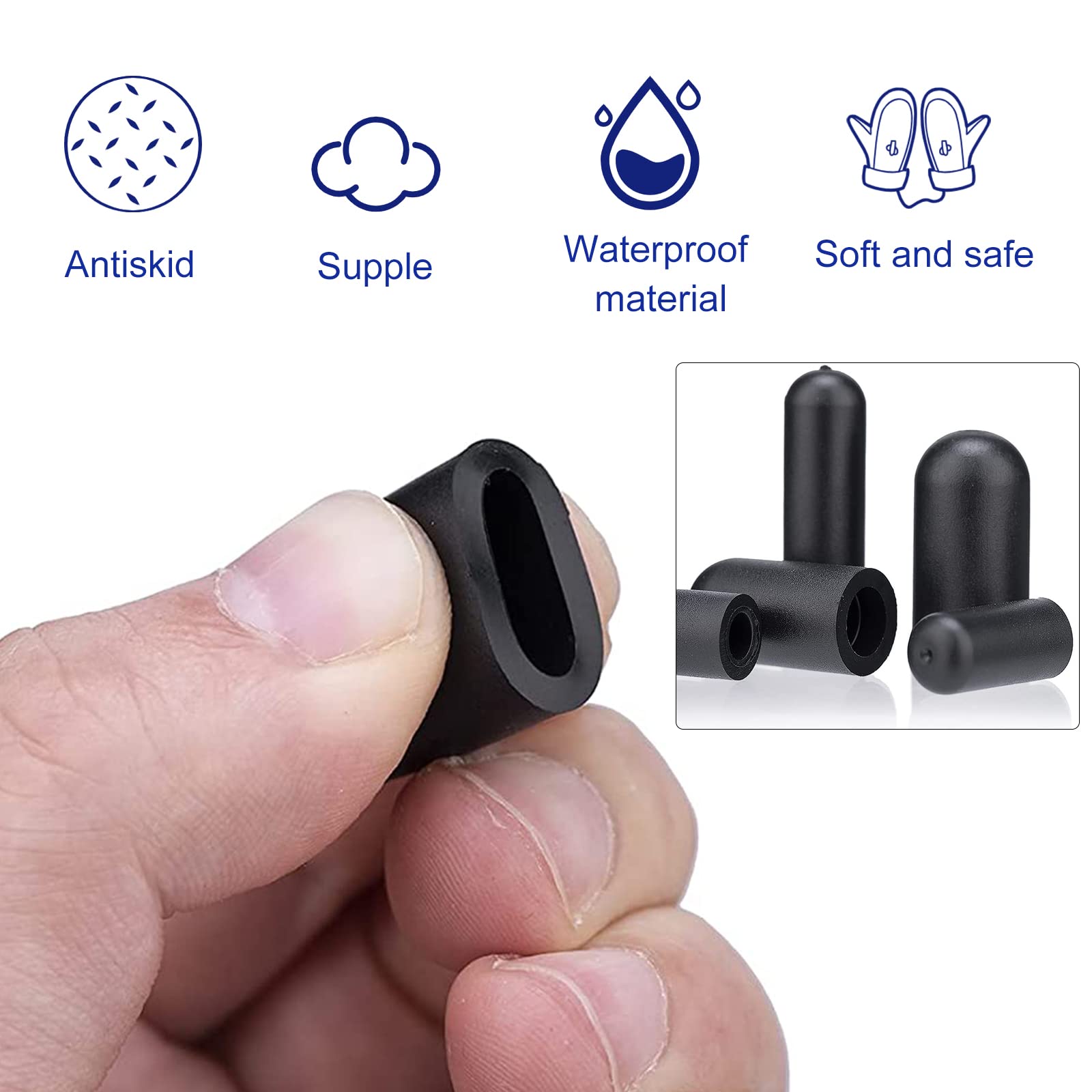 BUSY-CORNER 120 Pieces Rubber Vacuum Cap Assortment 10 Sizes Tube OD from 1/8'' to 1/2'' Sizes Automotive Carb Line Hose Caps Ki