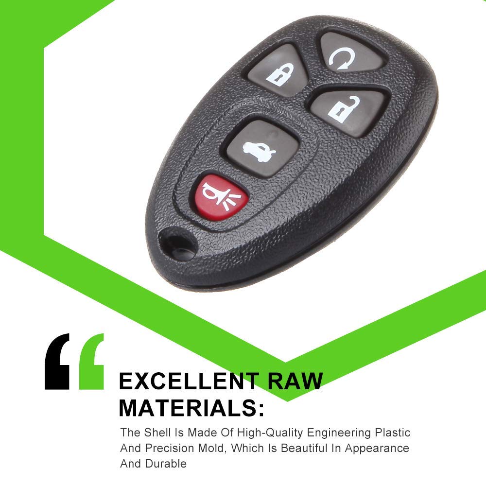 Scitoo 2 X Remotes Key Fob For Chevy Cobalt Malibu For Pontiac G5 Grand Prix For Pontiac G6 For Saturn Aura For Buick Allure Lac