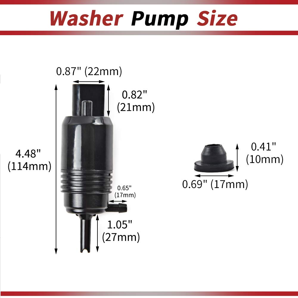 Otuayauto Windshield Washer Pump - Replacement For Chevy Silverado 1500, 2500, 3500, Gmc Acadia, Sierra 1500, 2500, 3500, Origin