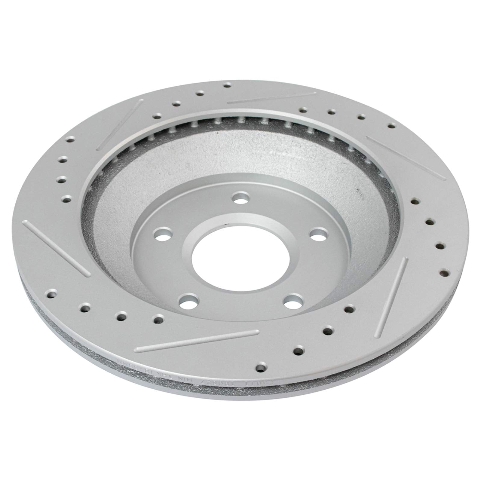Trq Front Performance Brake Rotors Set Vented Premium G-Coated Cross Drilled & Slotted Compatible With 1988-1996 Chevrolet Corve