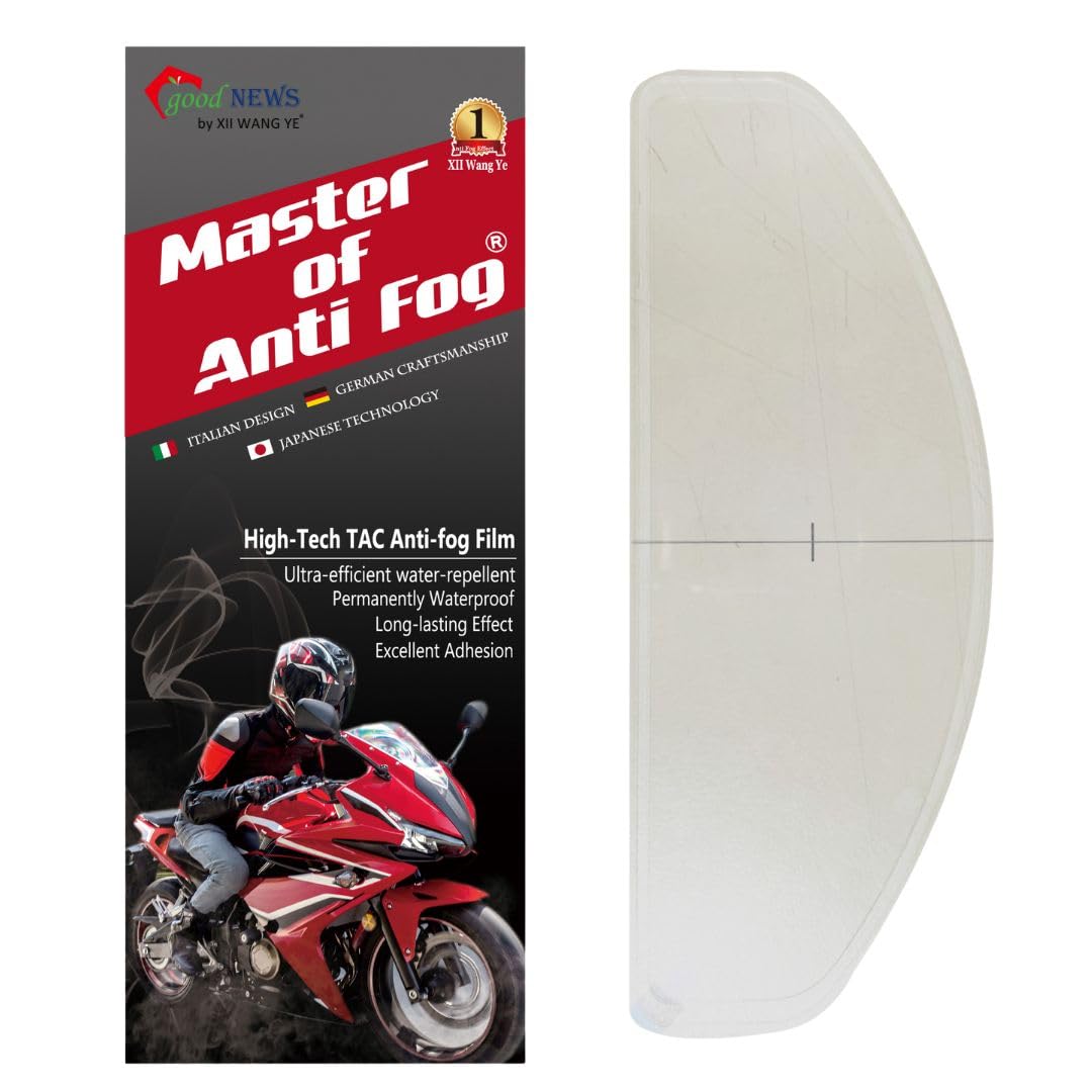Xii Wy Universal Motorcycle Full Face Helmet Shield Anti Fog Film,Clear Ultra Thin Visor Lens Insert Fog Resistant Waterproof St