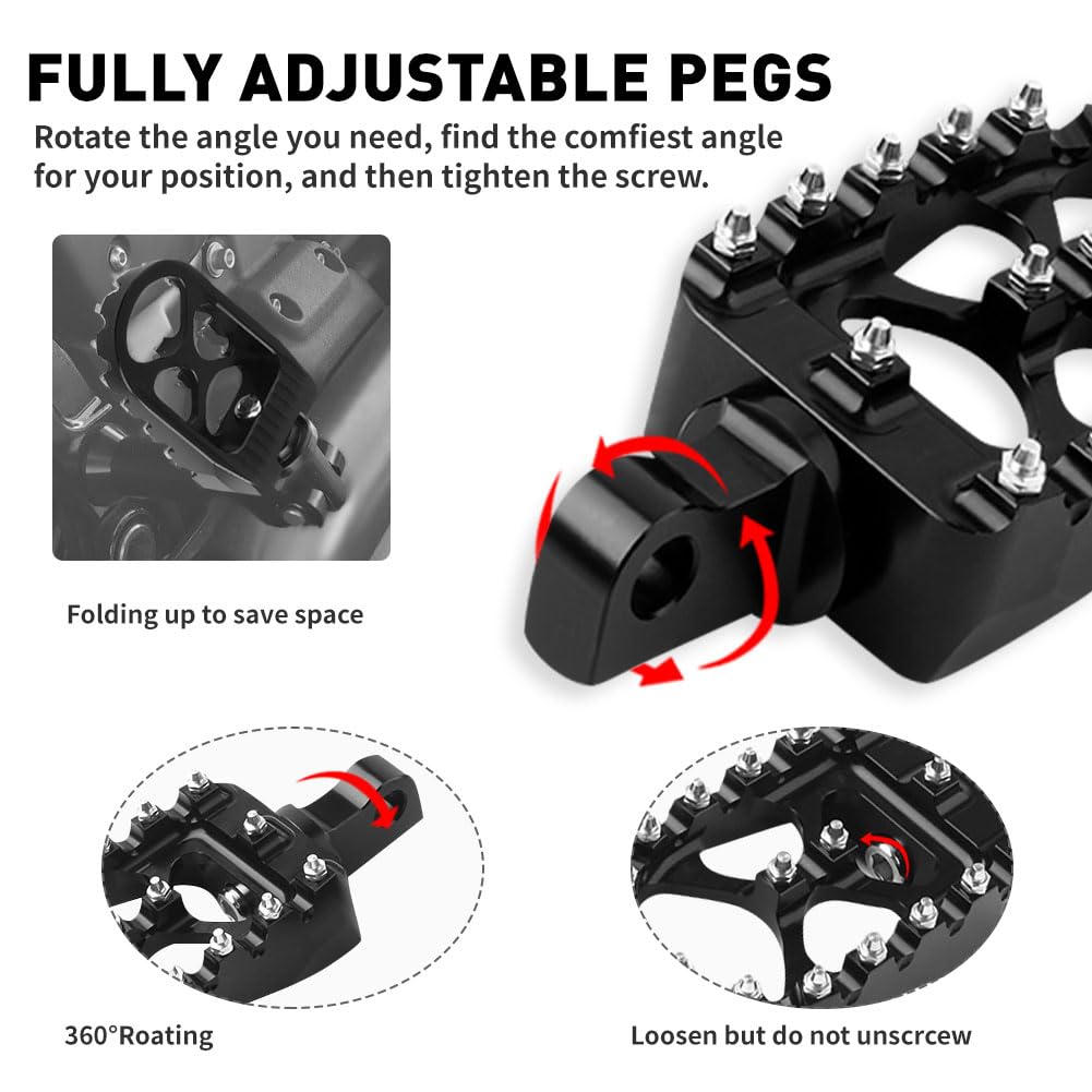 Newsmarts Black Rear Passenger Foot Pegs Footrest W/Bracket Assembly For Harley Softail Street Bob 2018-2020