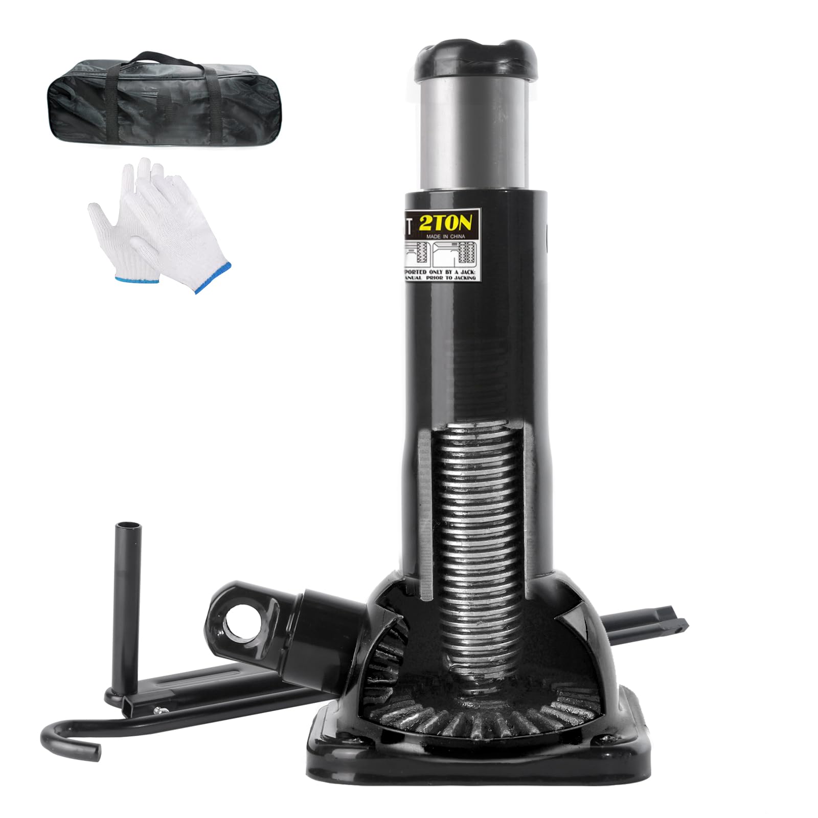 Car Jack 2 Ton Screw Jack and Jack Stand in One, 4000 lb Capacity, Off-Road/Overlanding Use (7.08 - 15.35) tire Jack fit Ford F1