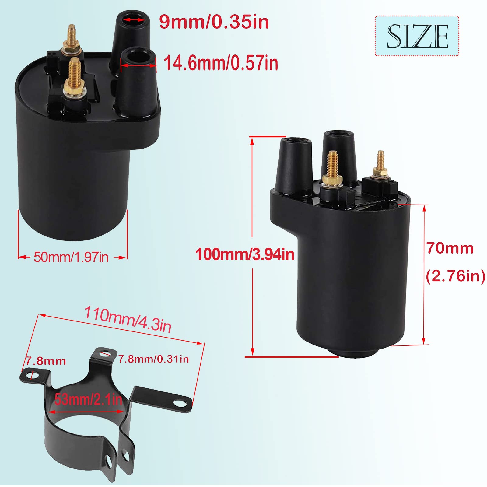 166-0772 Ignition Coil For Onan 166-0820 166-0804 541-0522 He166-0761 He541-0522 P218G P220G P224G Model Bf B43 B48 Nhc Cck Engi