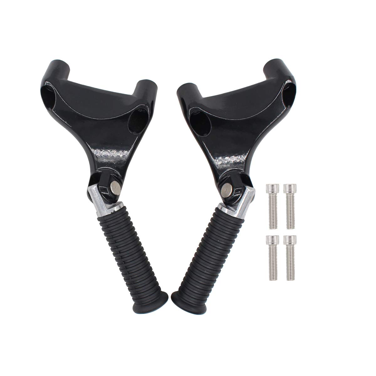 ApplianPar 1 Pair of Left & Right Passenger Rear Foot Pegs Rests Pedal Mount Kit For Harley Davidson Sportster XL883 XL1200 2004