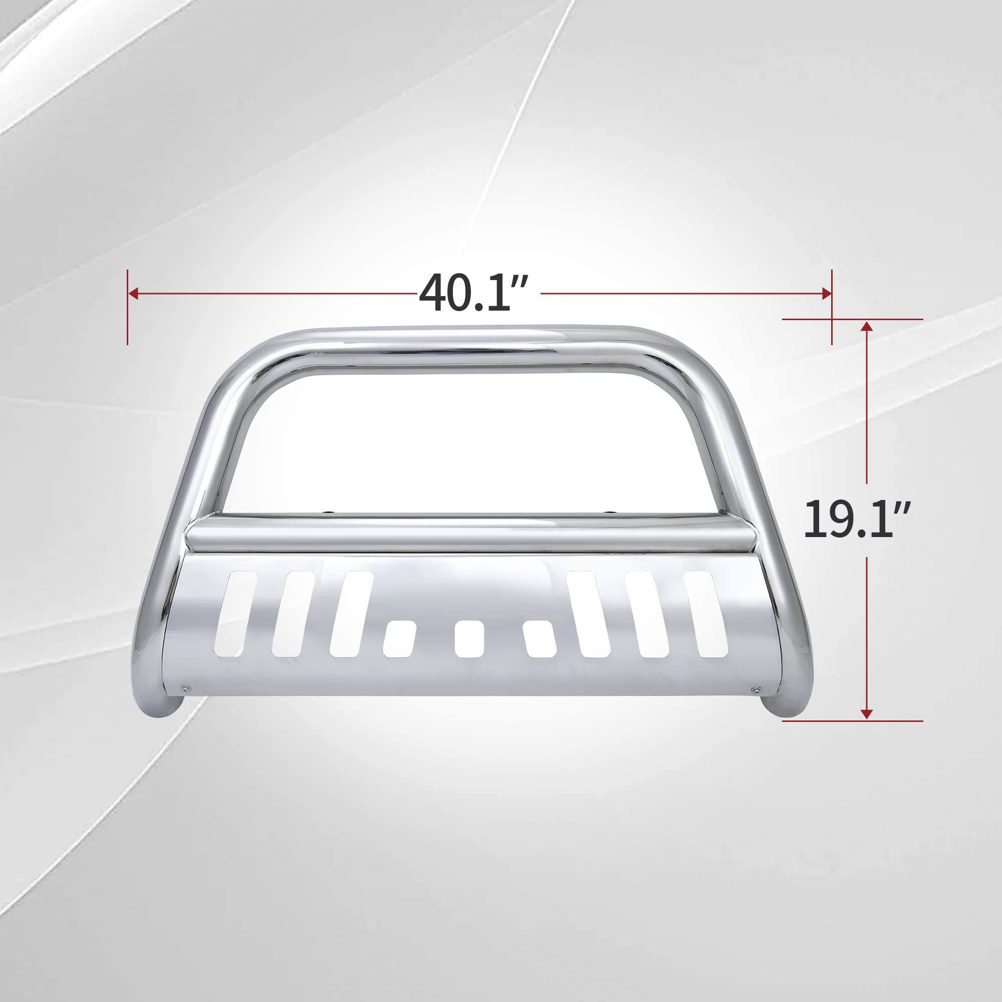 Autosaver88 Bull Bar Compatible For 05-15 Toyota Tacoma 3'' Tube Brush Push Grille Guard Front Bumper (Silver)