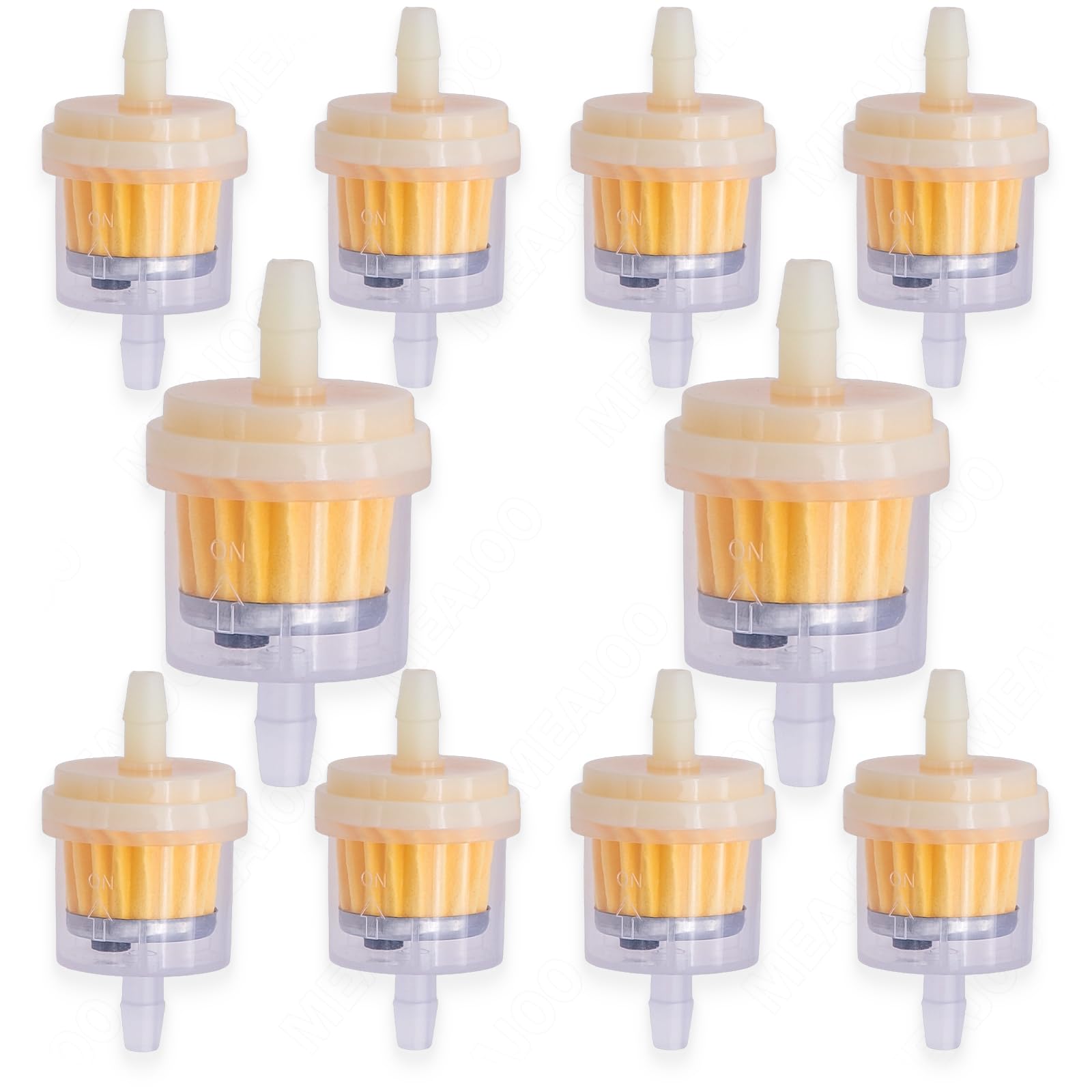 MEAJOO 10PCS 3/16 5mm-6mm Gas Inline Fuel Filter, with magnet, Fit for ATV Scooter Moped Go Kart Dirt Bikes Snowblower Motorcy