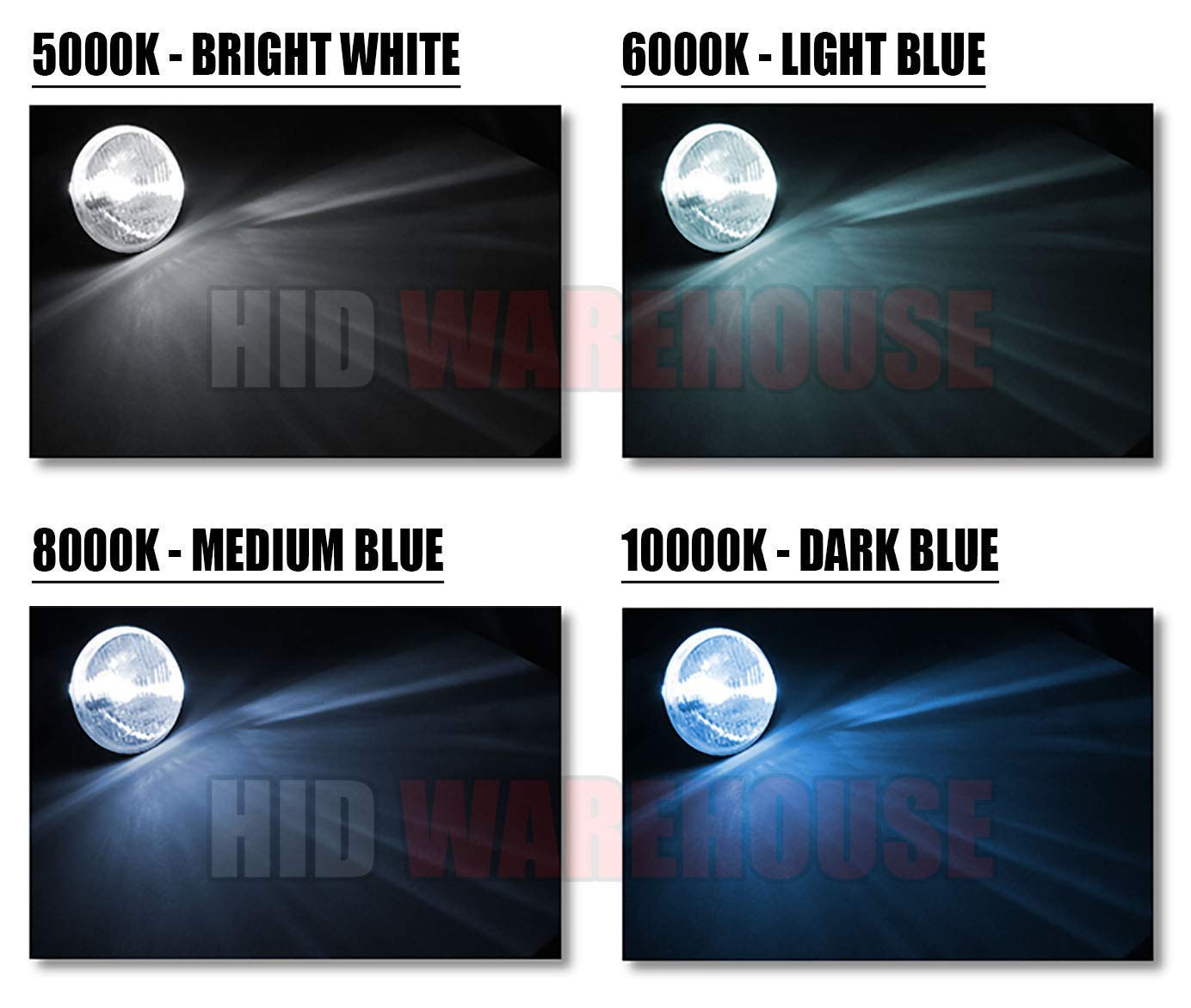 Hidwarehouse 9005 10K 55W Ac Xenon Bundle - Xenon Headlight Bulb With Slim Ac Ballast - Hb3, 9011, 10000K Dark Blue - Xenon Bulbs - 1 Pair