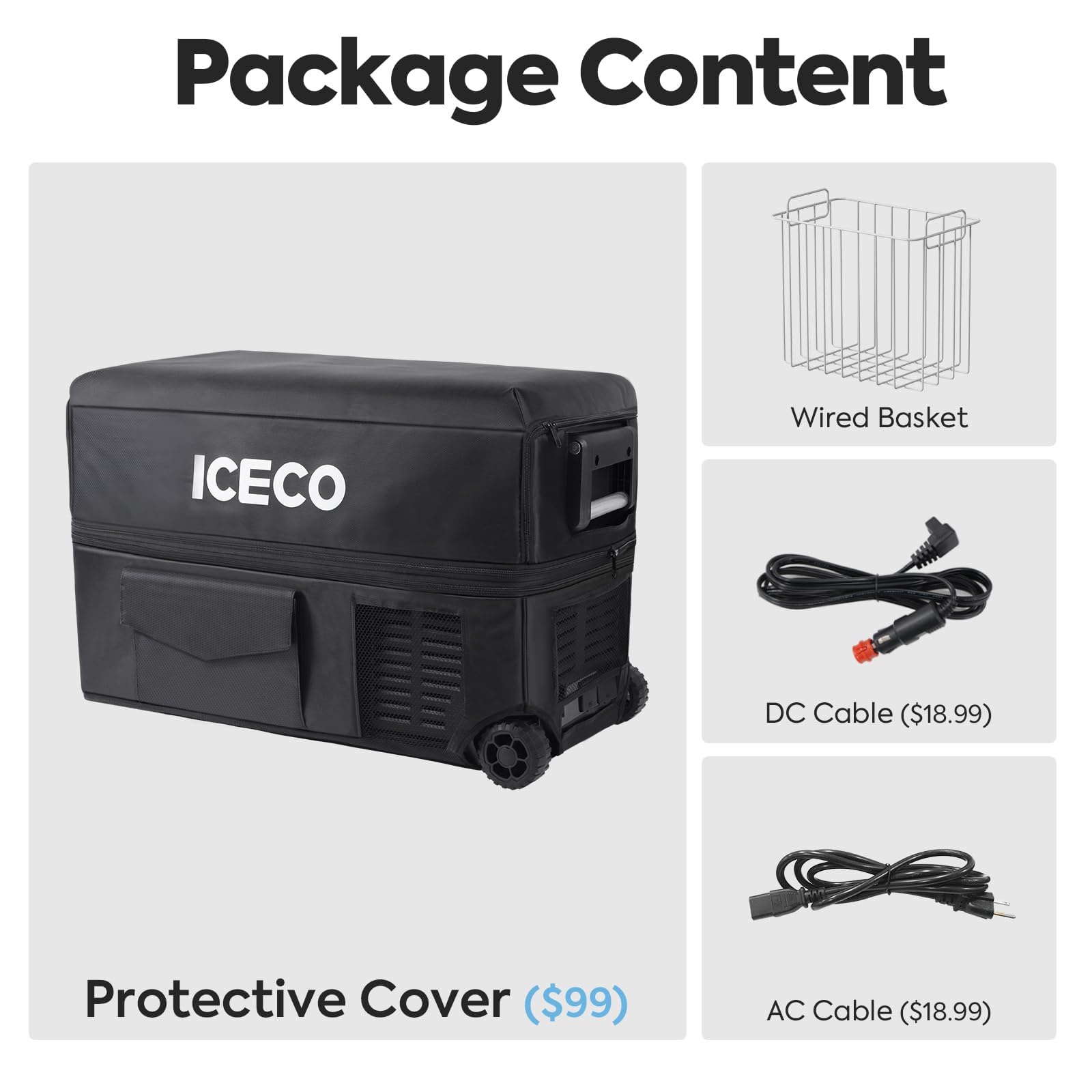 Iceco Jp30 Pro 12 Volt Refrigerator, Portable Fridge Freezer Powered By Secop Compressor, 31 Quart Car Fridge 12/24V Dc 110~240