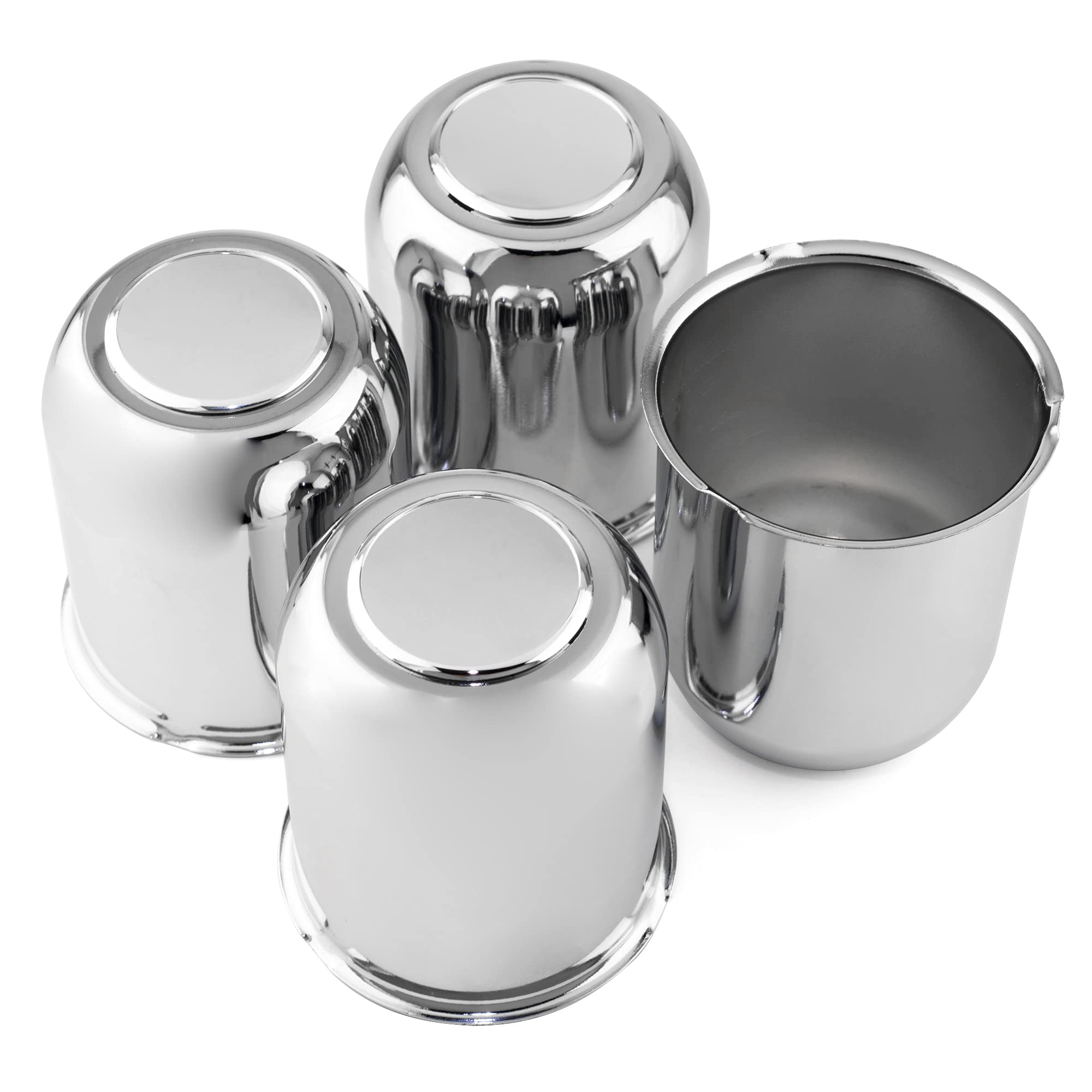 Gtownworks 4Pcs 3.74Inch Trailer Wheel Center Caps Fit 3.74' Center Bore Truck Trailer Rv Suv Wheels Rims, Carbon Steel Silver Hub Covers