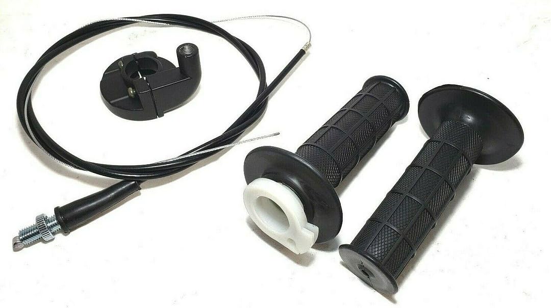 Twist Throttle Hand Grips Cable Clamp Compatible With Coleman Ct100U 3Hp Trail Mini Bike