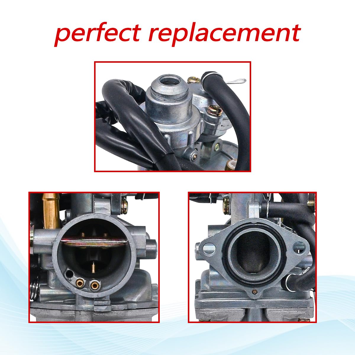 Jdllong Carburetor For Honda Trx 250 Recon 250 Trx250Te Trx250Tm 1997-2001 2002-2007 With Fuel Tank Petcock Valve & Air Filter