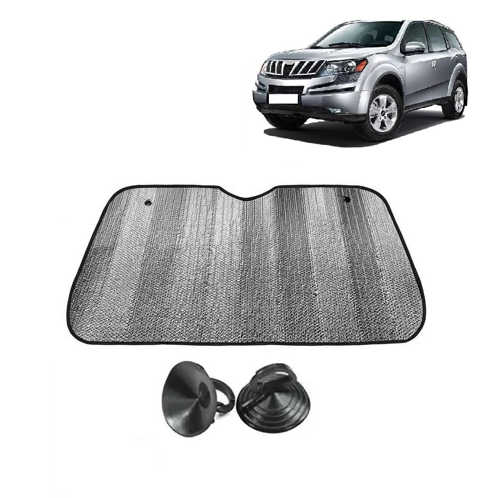 Car Windshield Sun Shade UV Rays Protector Silver Sunshade Solar Reflective Suitable for Mahindra XUV 500