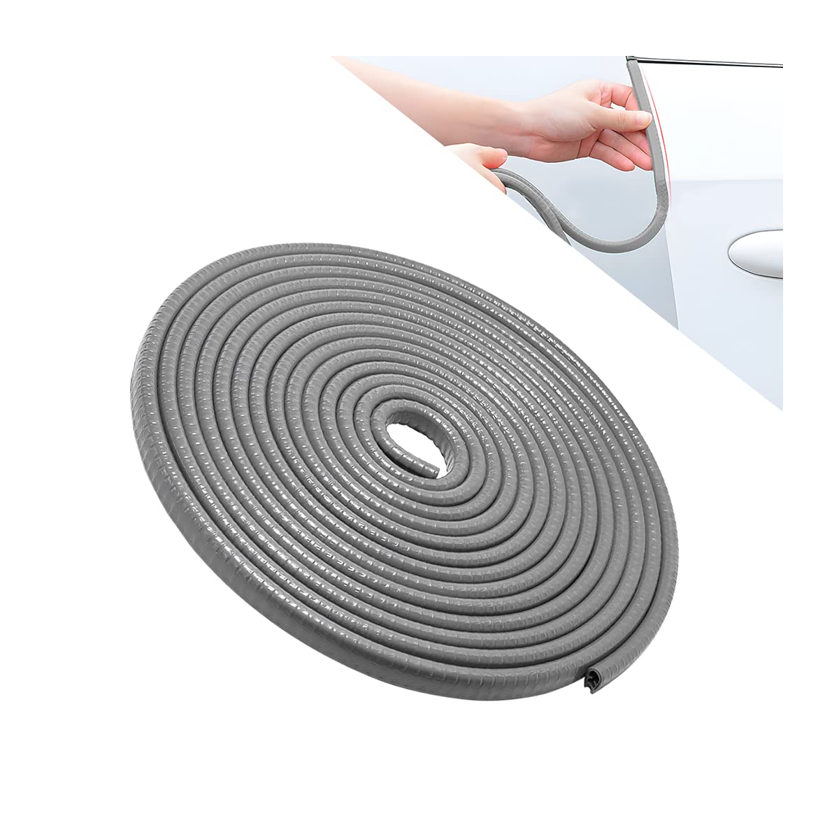 Car Door Edge Guards, 10Ft U Shape Rubber Seal Car Edge Trim, Automotive Door Protector No Glue Required, Car Door Edge Protection Accessories Universal For Most Cars, Car Accessories (Gray/10Ft)