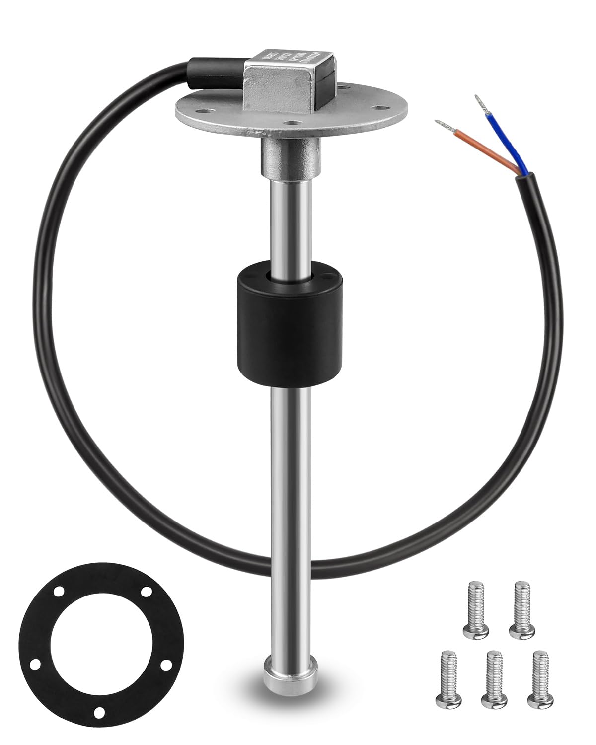 Fuel Level Sending Unit 240-33 ohms 8''(200mm) for Marine Boat Truck Car, Fuel Water Level Gauge Sensor Stainless Steel Fuel Gas