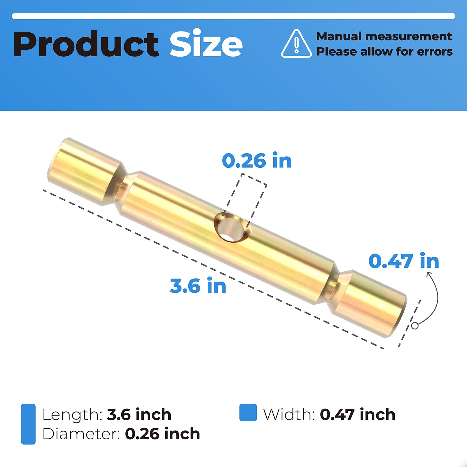 PalpitateC Shear Pin for Polaris ATV 2015-2019, Zinc Plated, Gold, 4pcs Replacement Parts for Snow Plow Glacier Pro