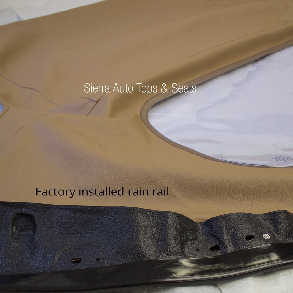 Sierra Auto Tops Convertible Top for Mazda Miata MX5 1990-2005, Black Vinyl with Rain Rail, Model 10-18-MIA-003R