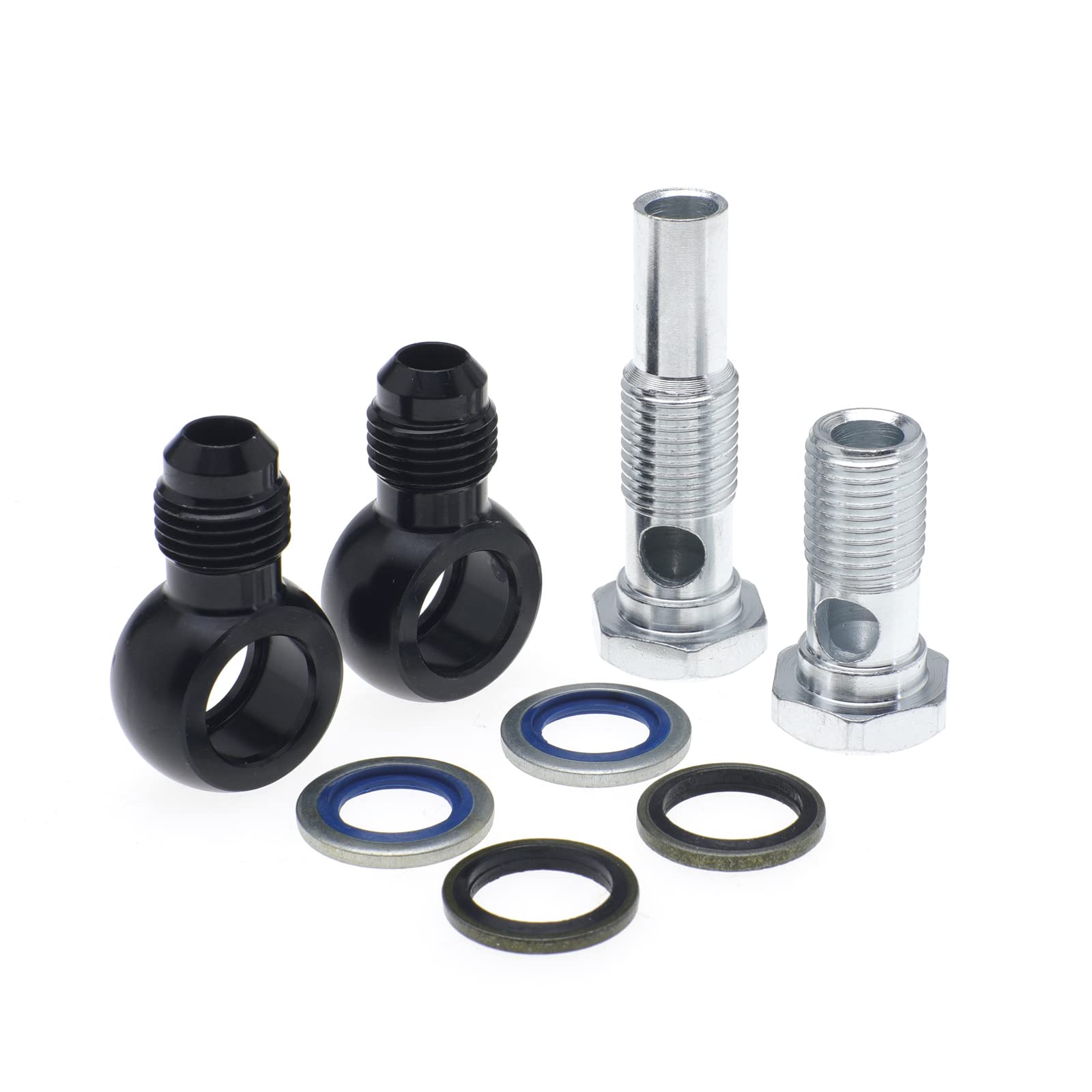 Roosain 6An X 1/4Npsm 4L80E Gm Transmission Oil Cooler 90 Degree Banjo Fittings